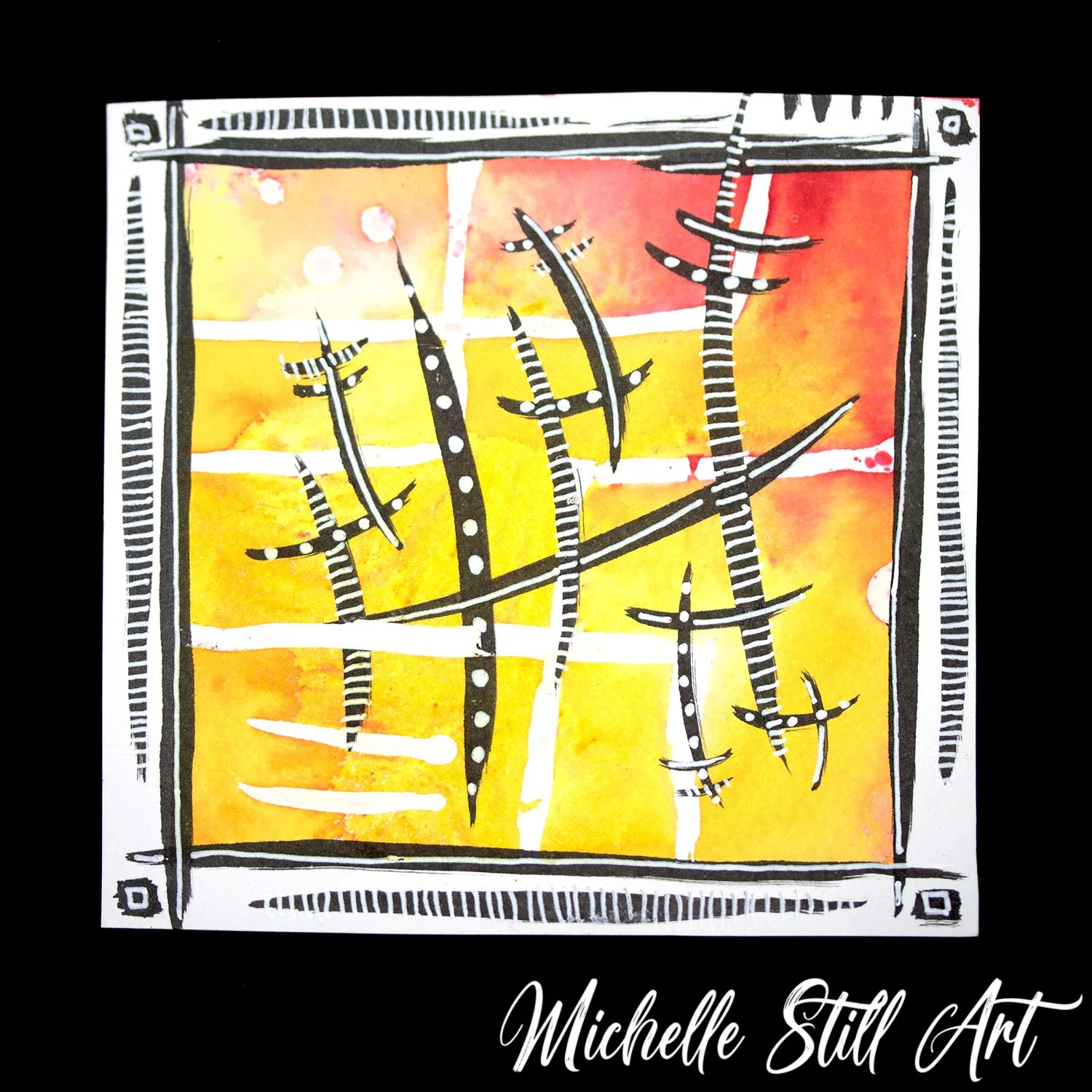 Summer colour on a winters day painting by Michelle Still Artist