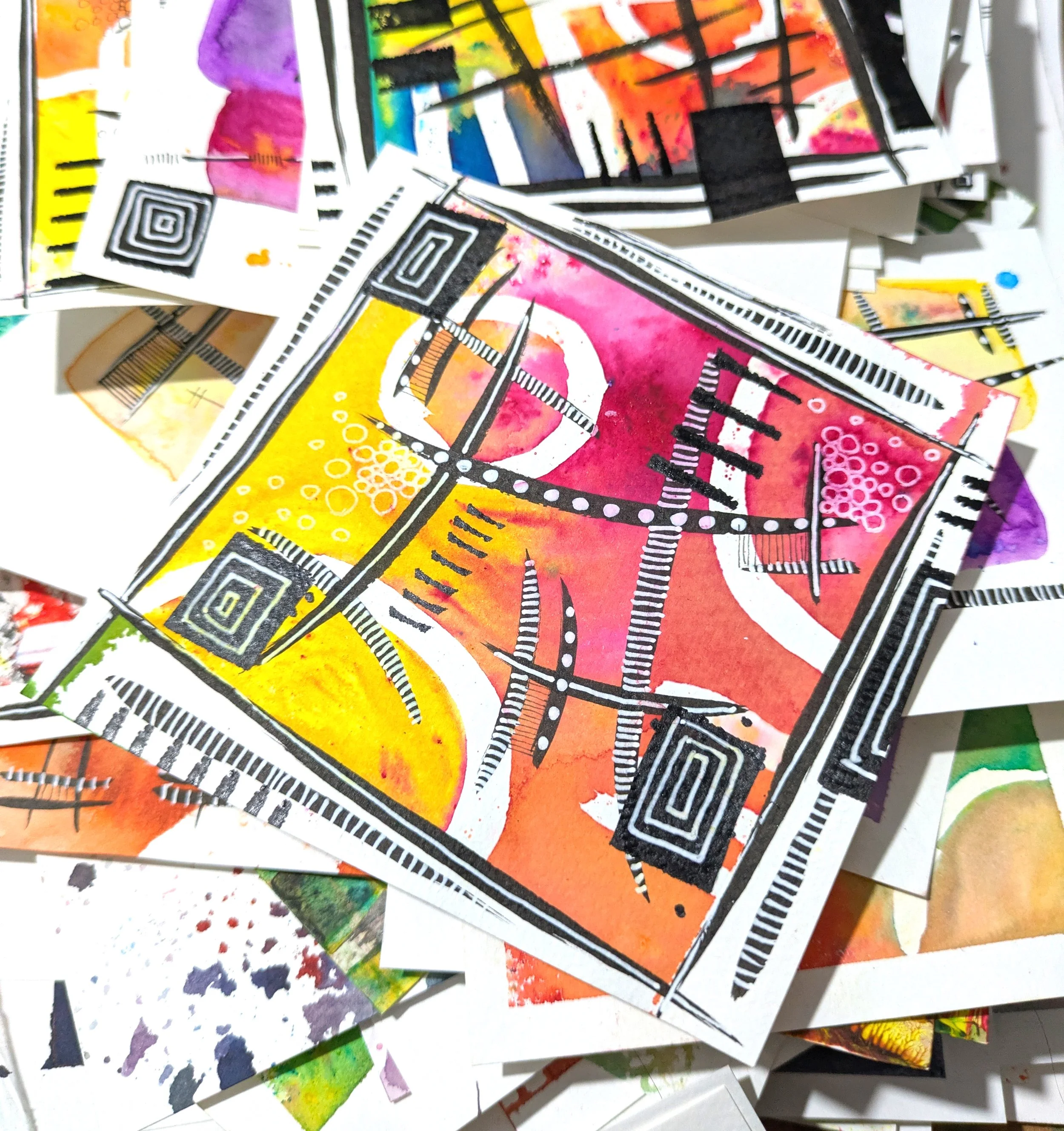 Finished abstract art abstract painting by Michelle Still Art