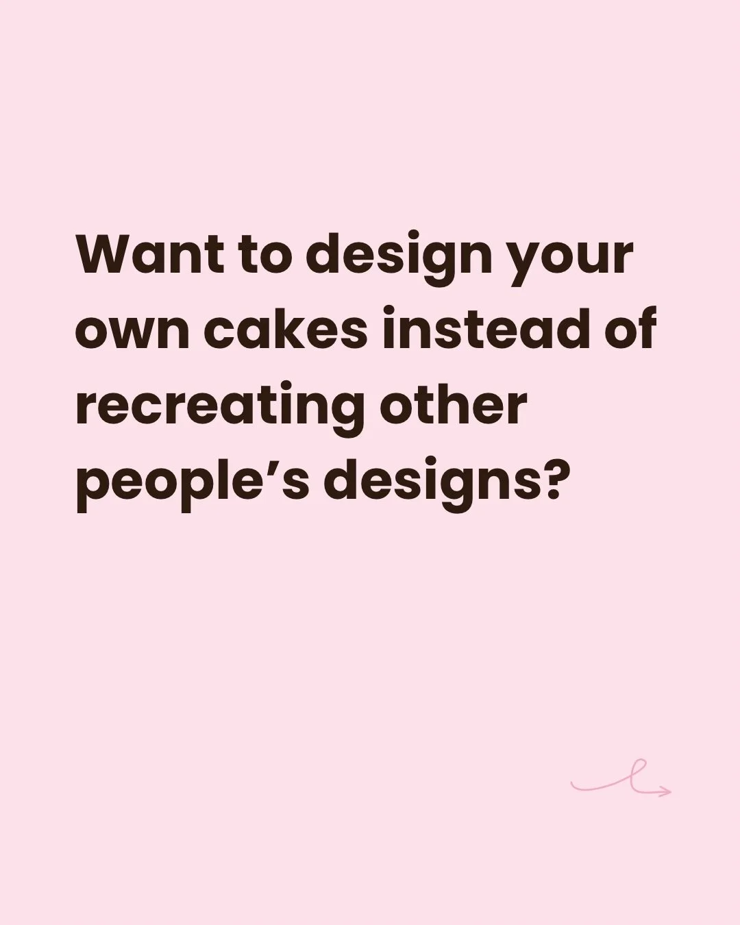 If you want to move out of recreating existing cake designs and into designer your own, this free course is a must.

➡️ Comment &lsquo;CAKE DESIGNER&rsquo; and I&rsquo;ll DM you the link to start.