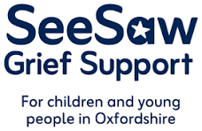 SeeSaw Grief Support logo with text for children and young people in Oxfordshire