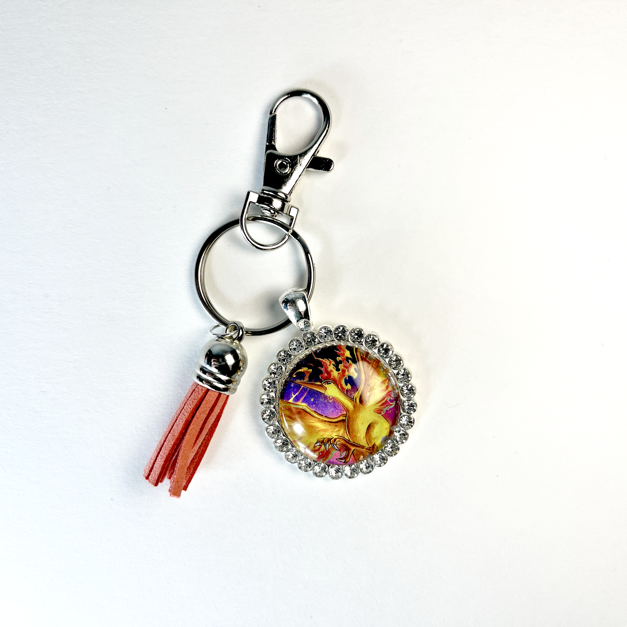 Moltres Holographic Diamond Keychain