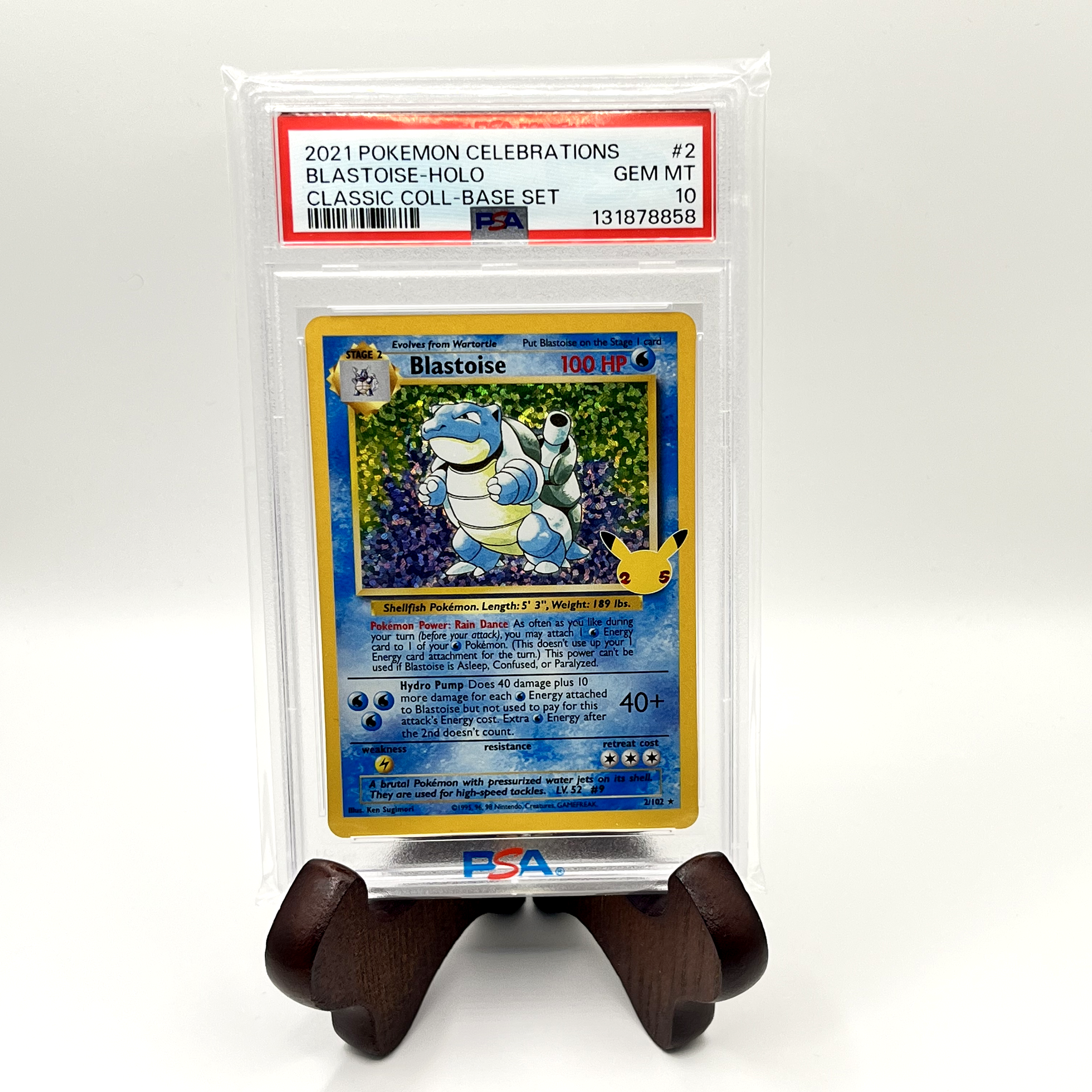 2021 Blastoise Holo Celebrations Stamp PSA 10