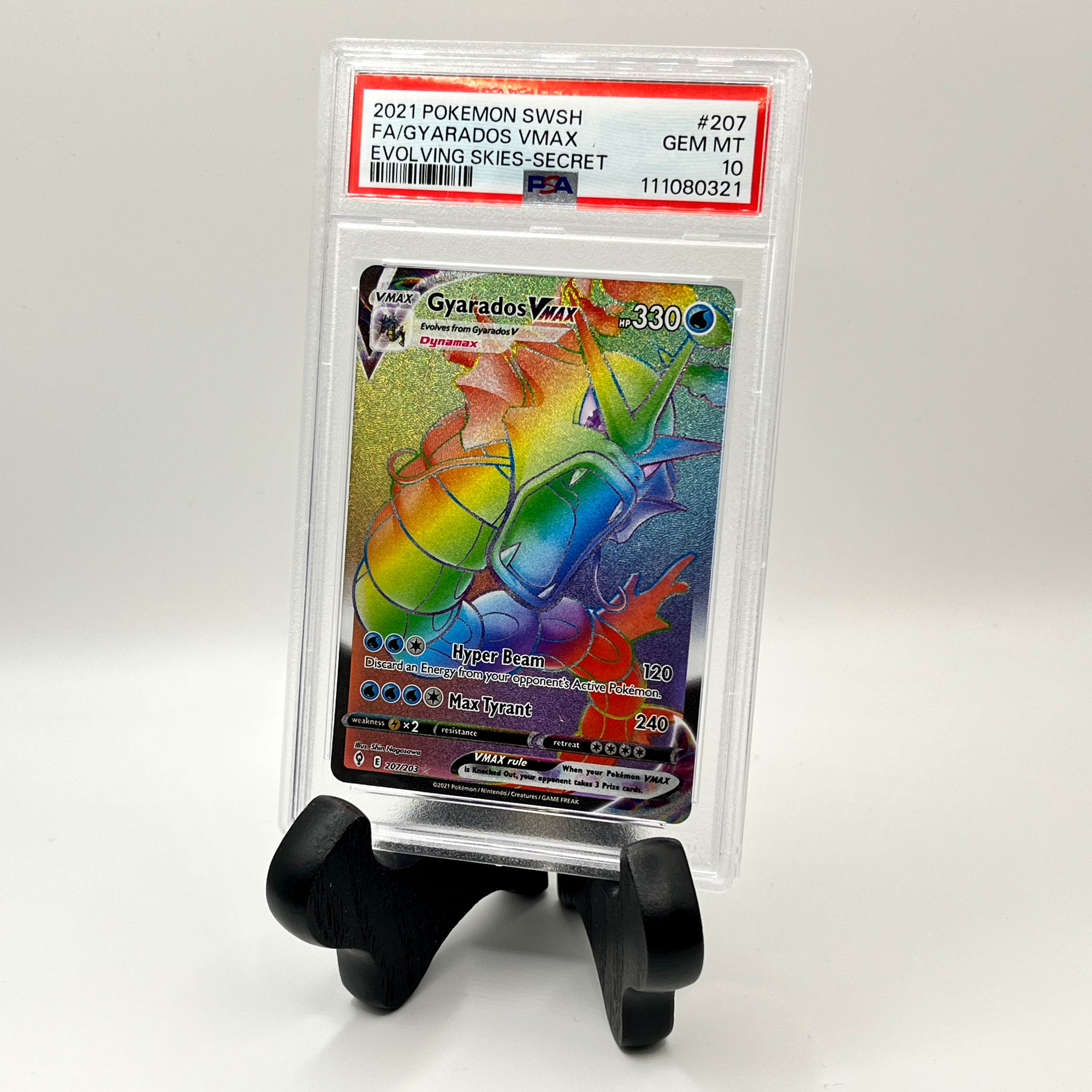 2021 Gyarados Vmax Rainbow PSA 10