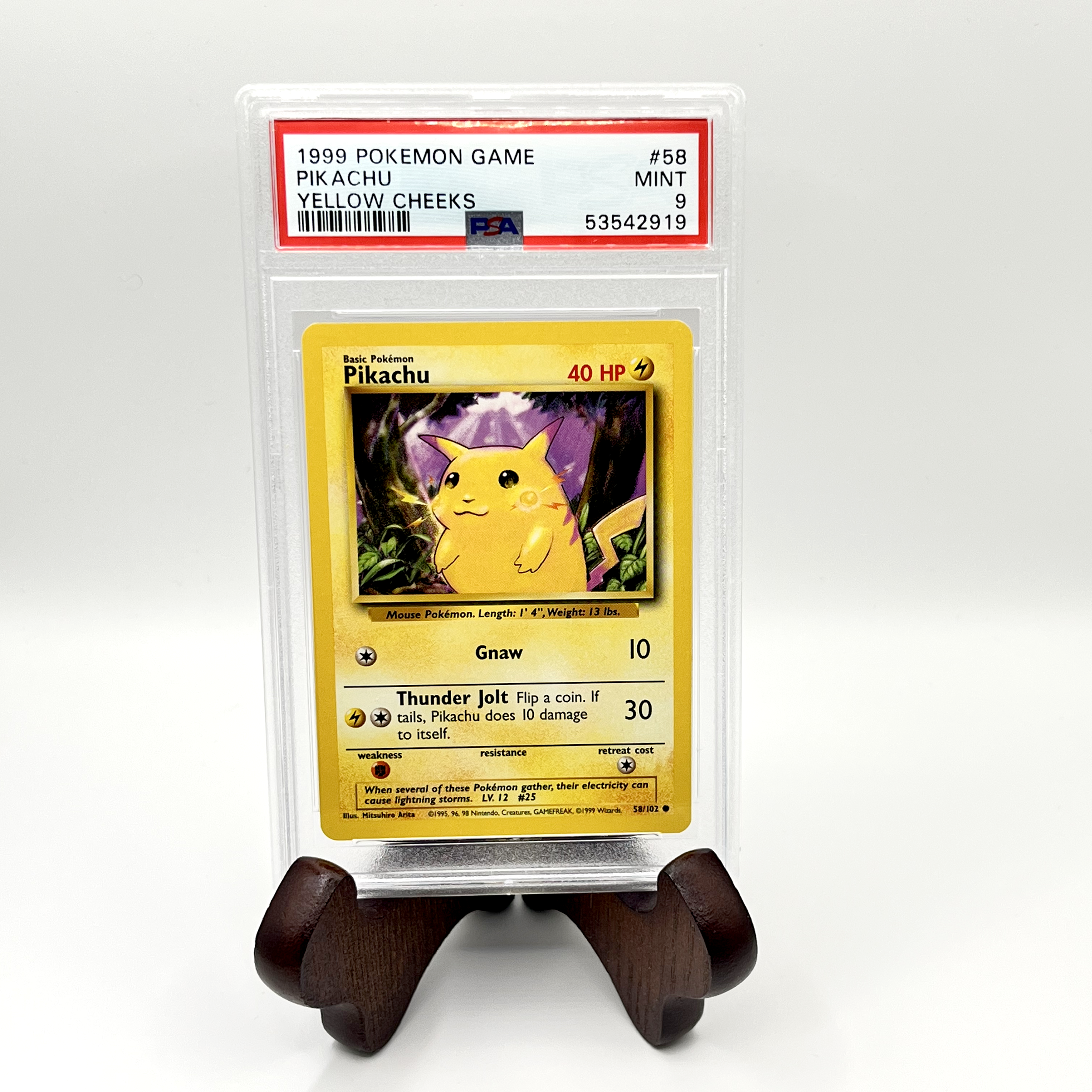 1999 Pikachu Yellow Cheeks PSA 9