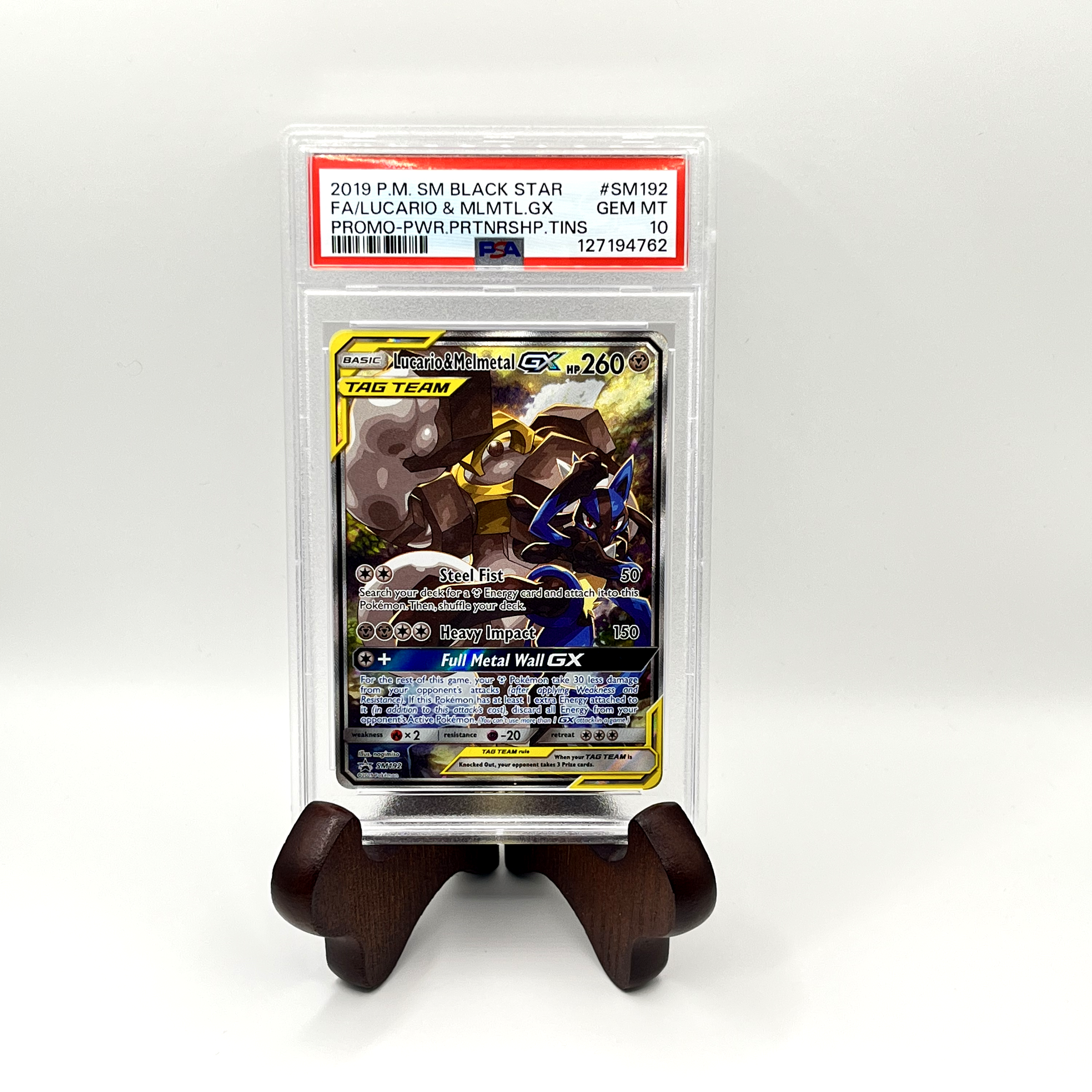 2019 Lucario & Melmetal GX Tag Team PSA 10