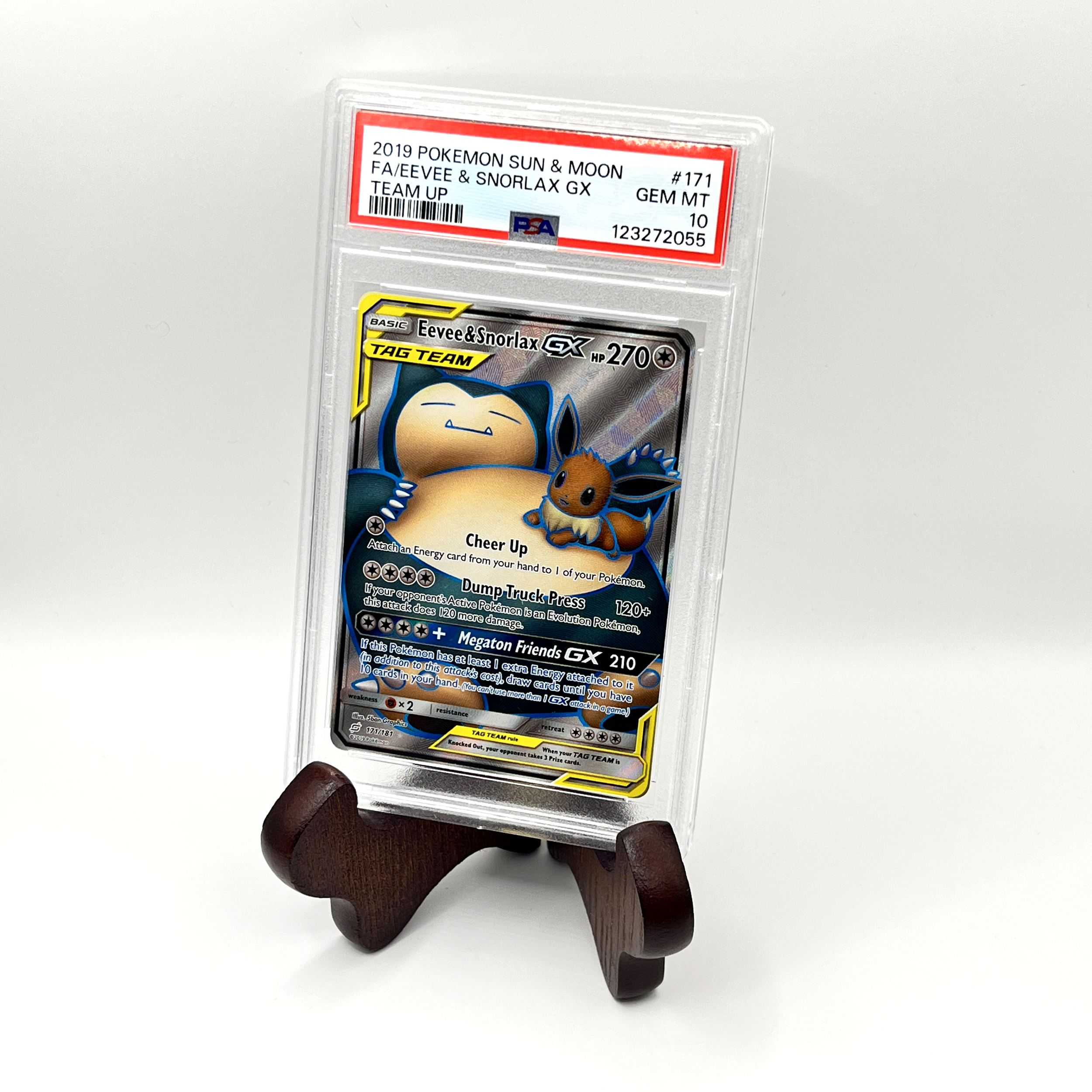 2019 Eevee & Snorlax GX Tag Team PSA 10