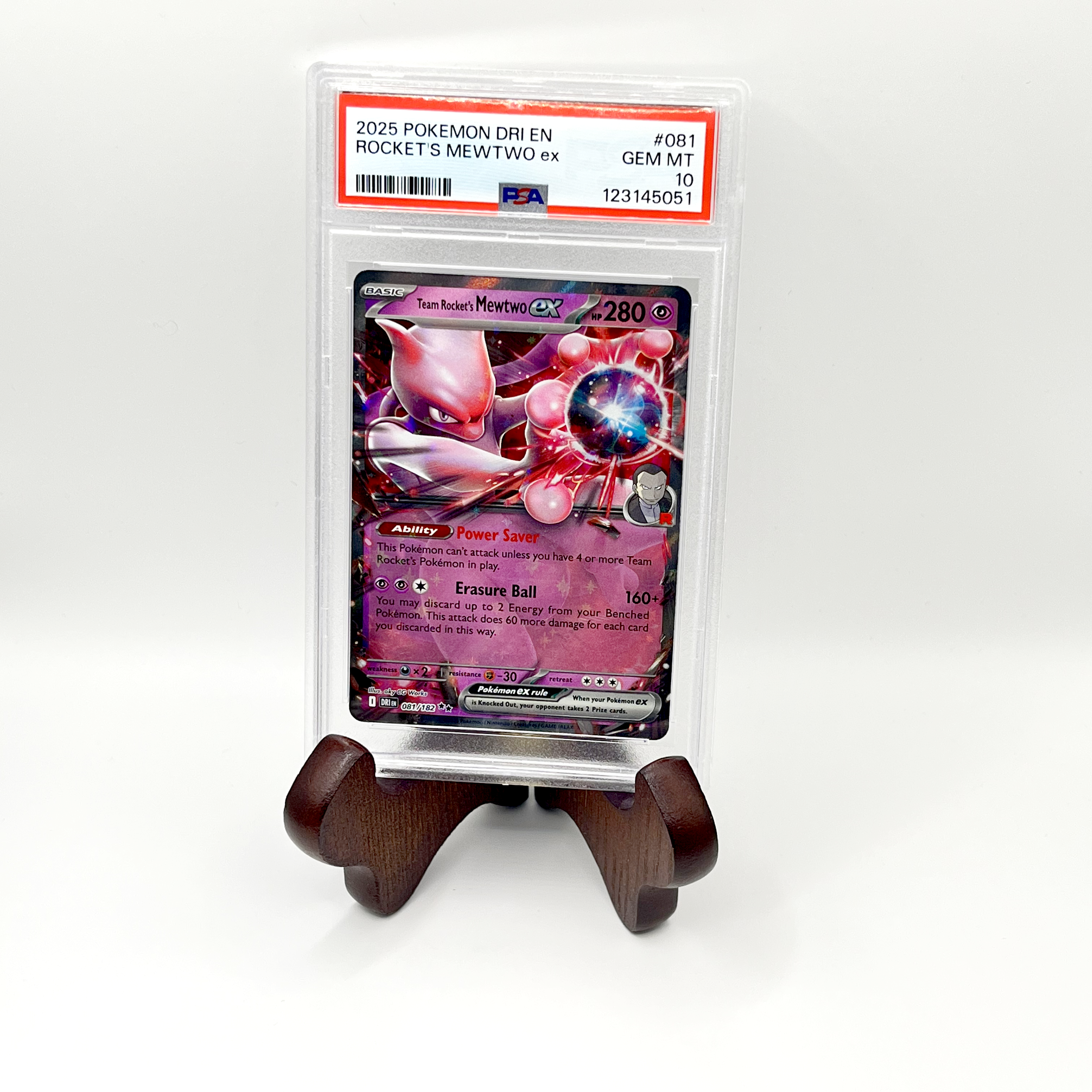 2025 Team Rocket's Mewtwo EX PSA 10