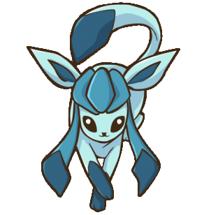 Cute, cartoon-style creature resembling a blue deer or reindeer with large eyes, big ears, and antler-like horns.
