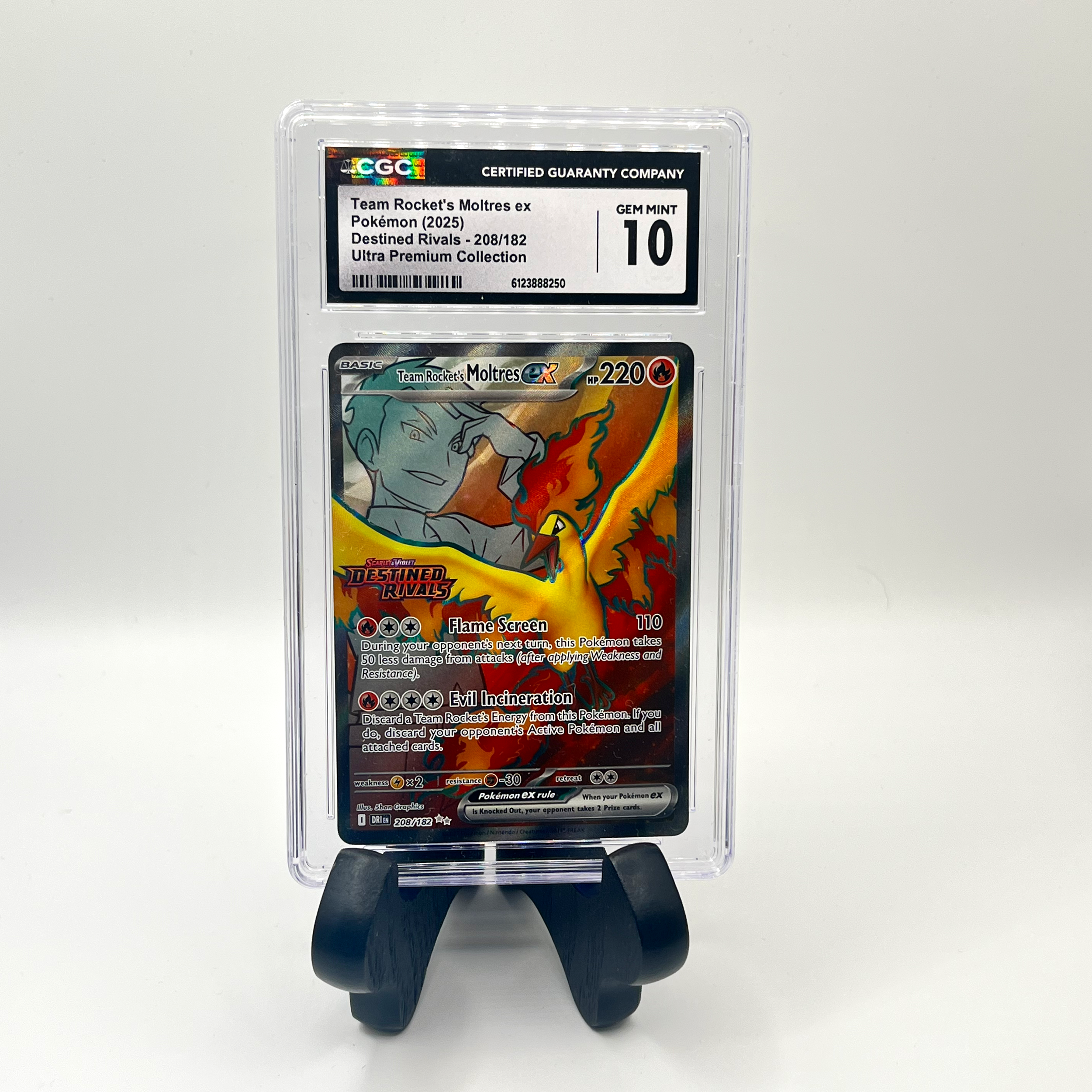 2025 Stamped Team Rocket's Moltres EX CGC 10