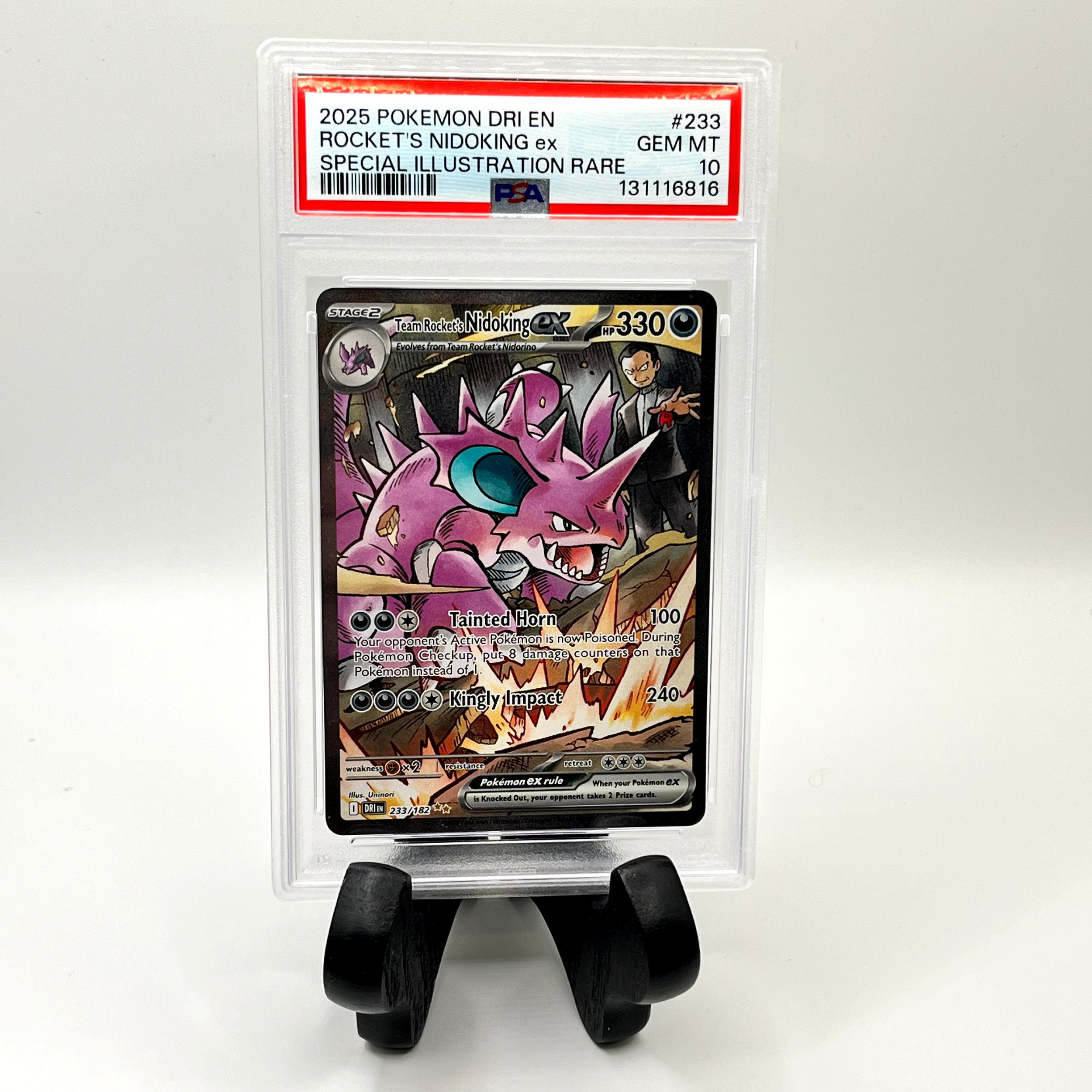 2025 Team Rocket's Nidoking EX SIR PSA 10