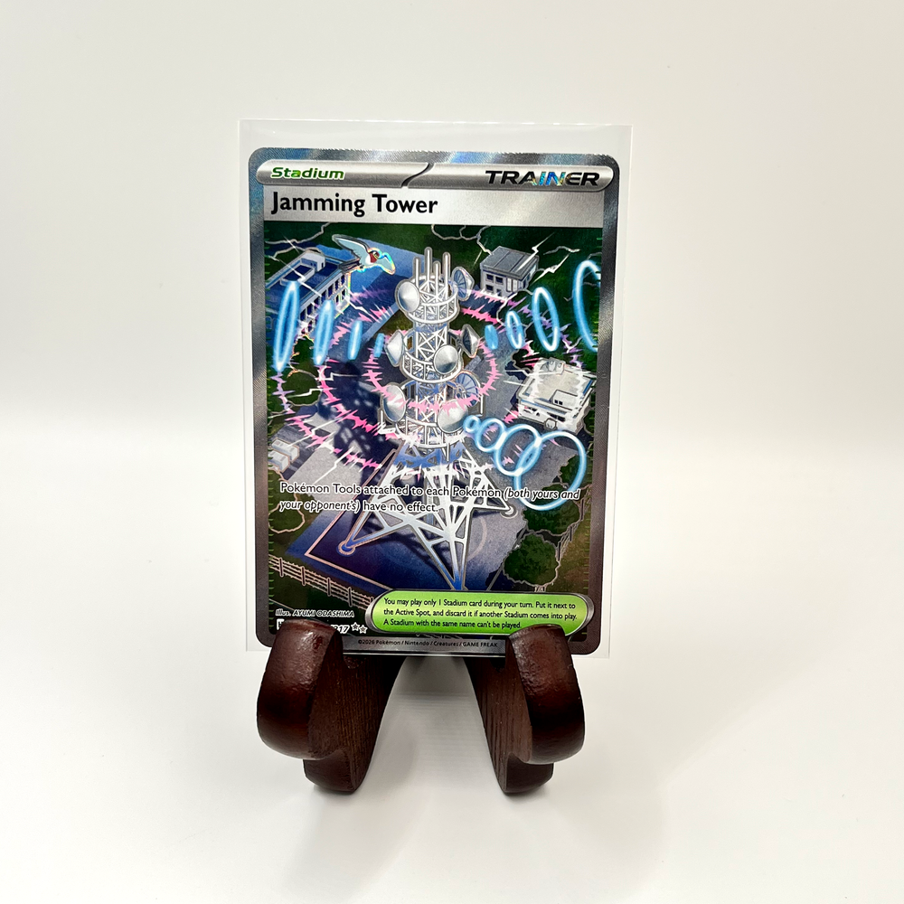 jamming tower pokemon card Pokemon Jamming Tower 243/182 Sv10: Destined Rivals Gold Hyper Rare Holo