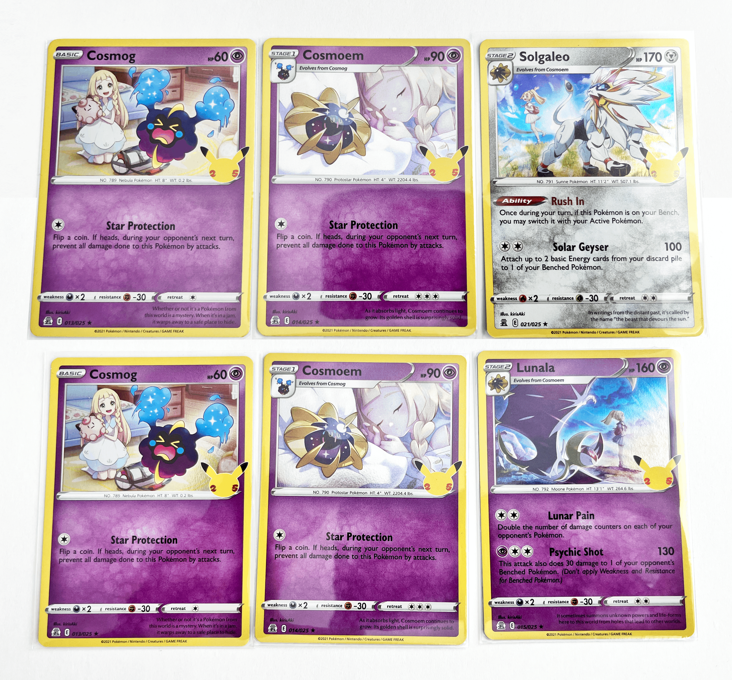 Cosmog - Lunala - Solgaleo Celebration Sextet