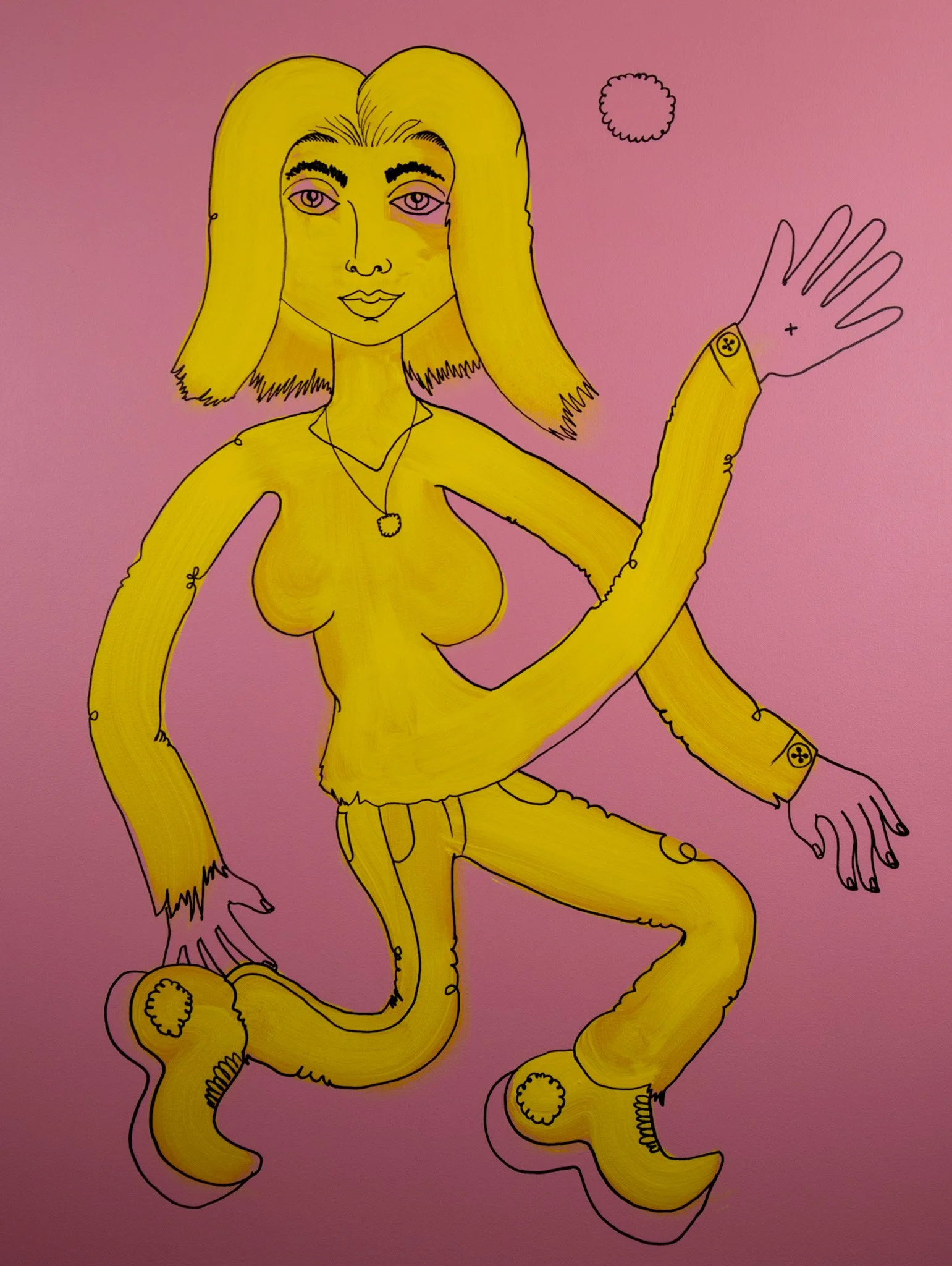 Handsy Hazel- Acrylic on Canvas 36x48 $2,200