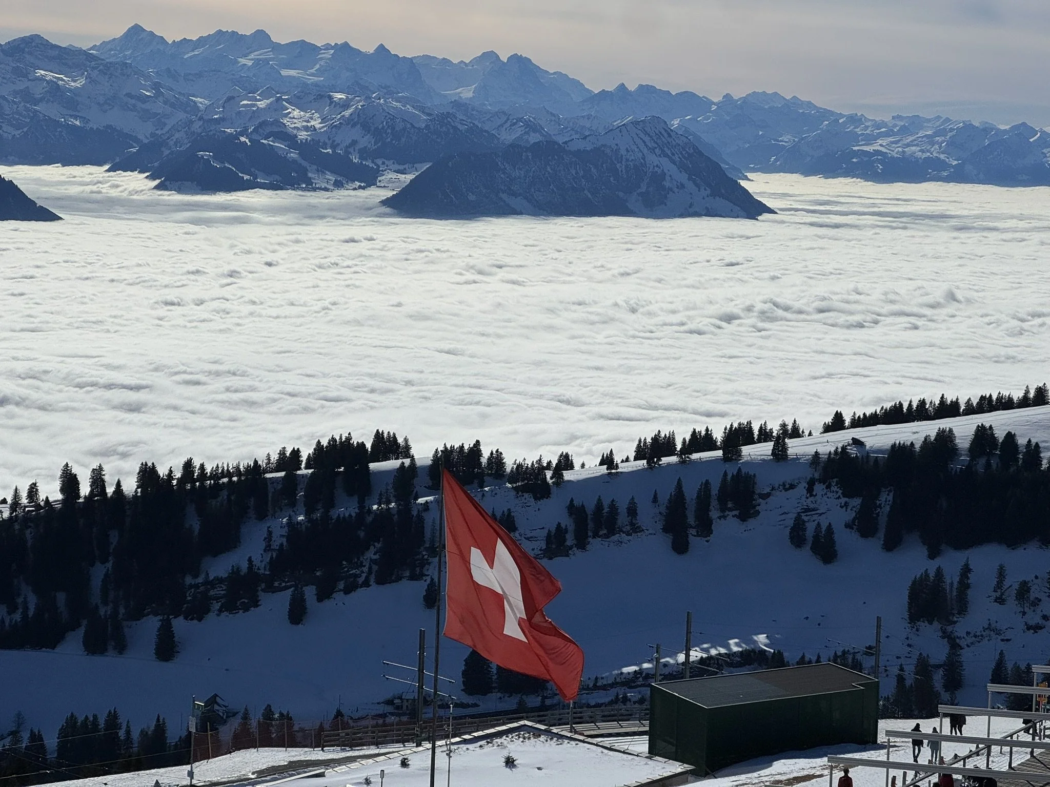 Flucht vor dem Nebel – Winterwanderung auf die Rigi