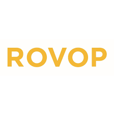The word 'ROVOP' in gold text on a white background.