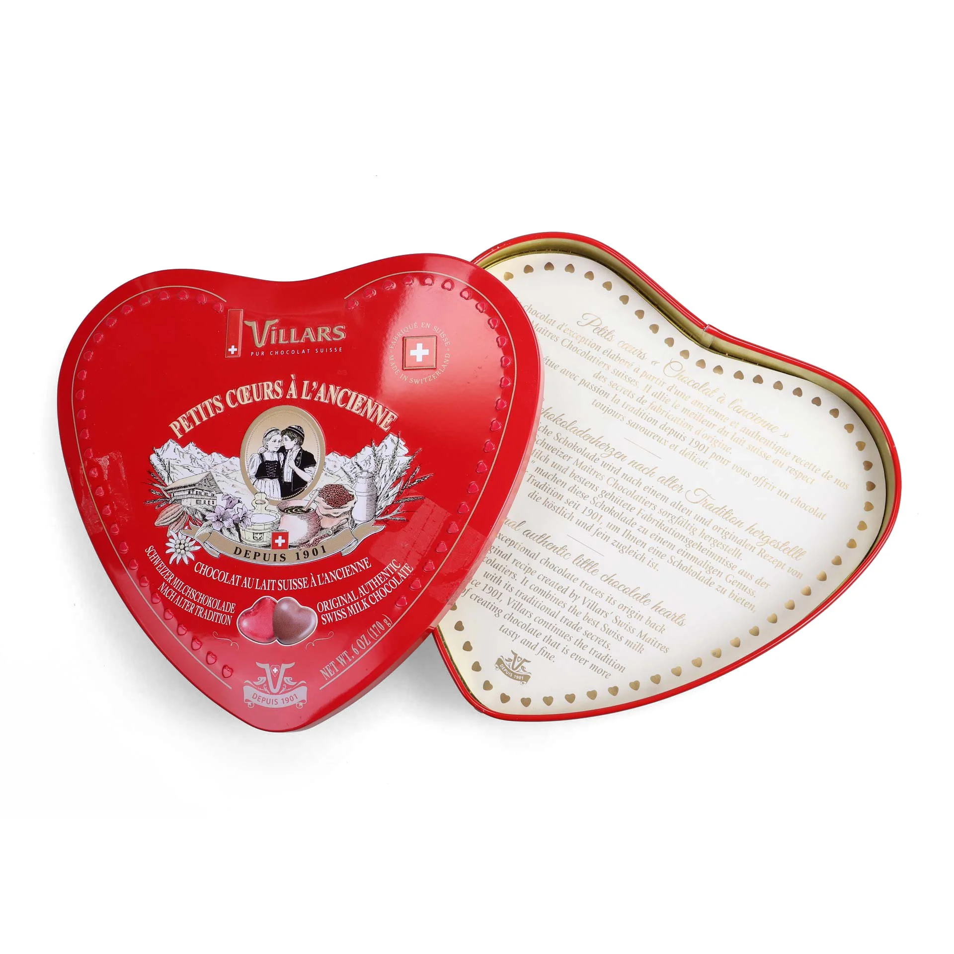 Metal tin for Villars chocolates