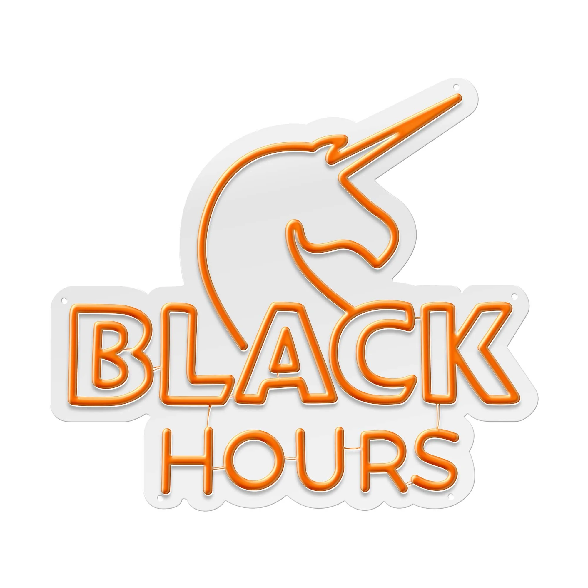 BLACK HOURS neon sign