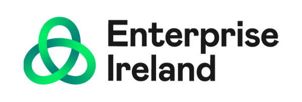 Enterprise Ireland logo with a stylized green knot and the text 'Enterprise Ireland'.