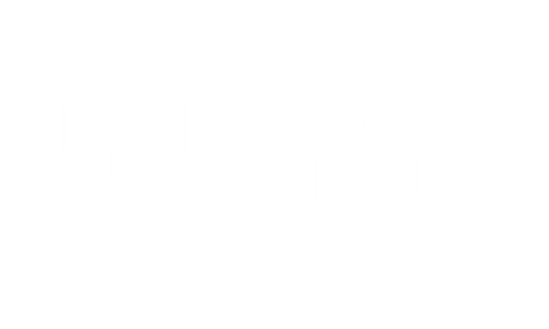 The logo of the University of Sydney, featuring a shield with various symbols and the text 'The University of Sydney'