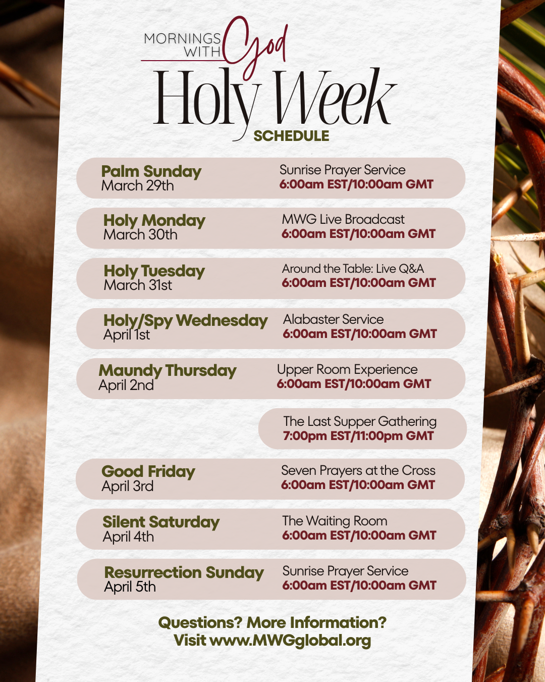Holy Week 2026