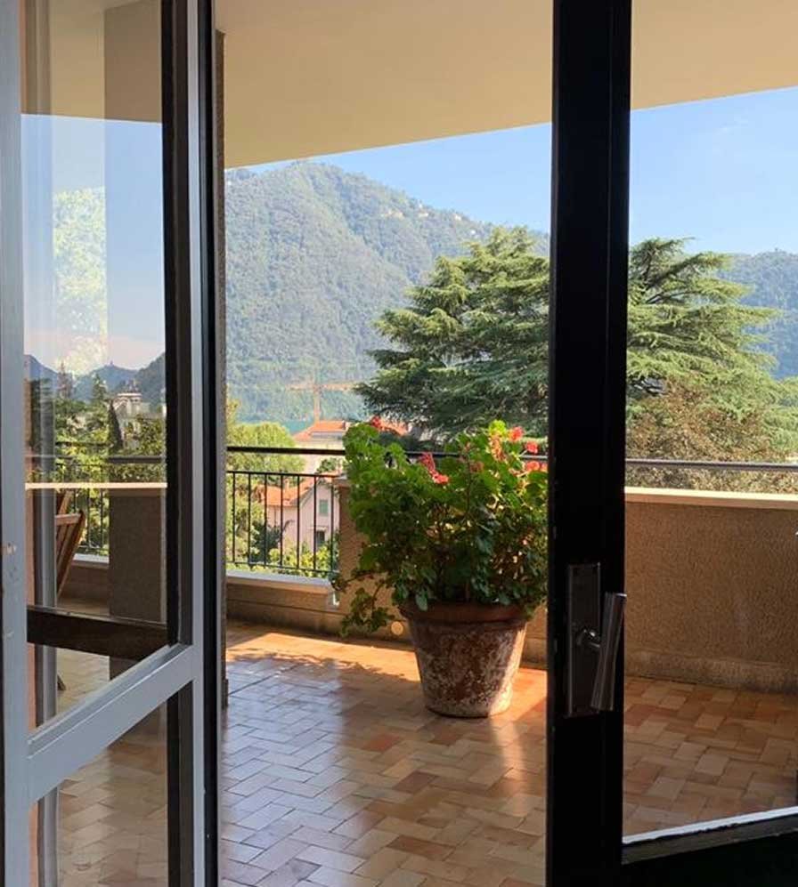 View of the mountains from the rental room.