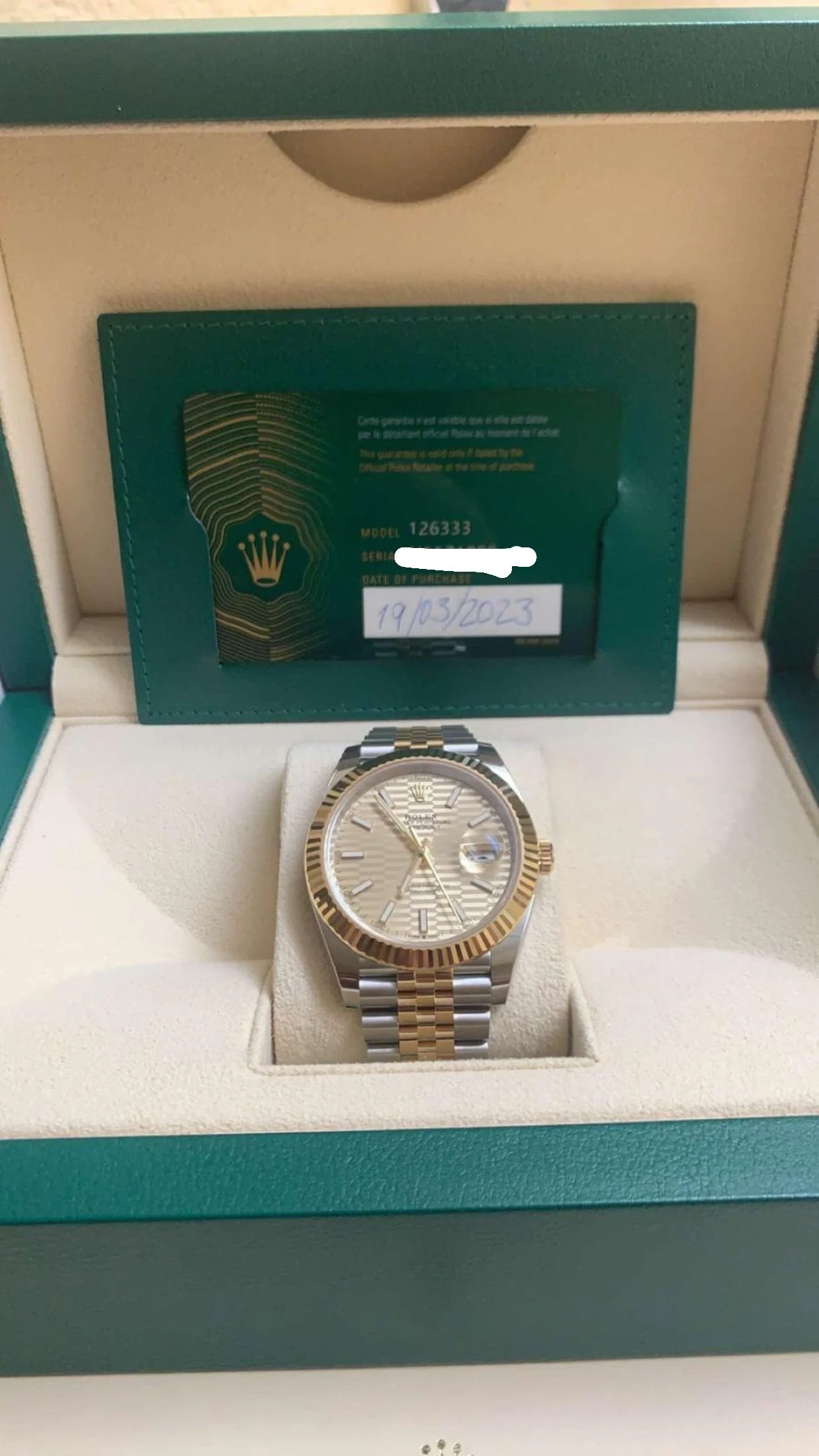 Rolex Datejust 41 Réf. 126333  Champagne  Full Set 2023