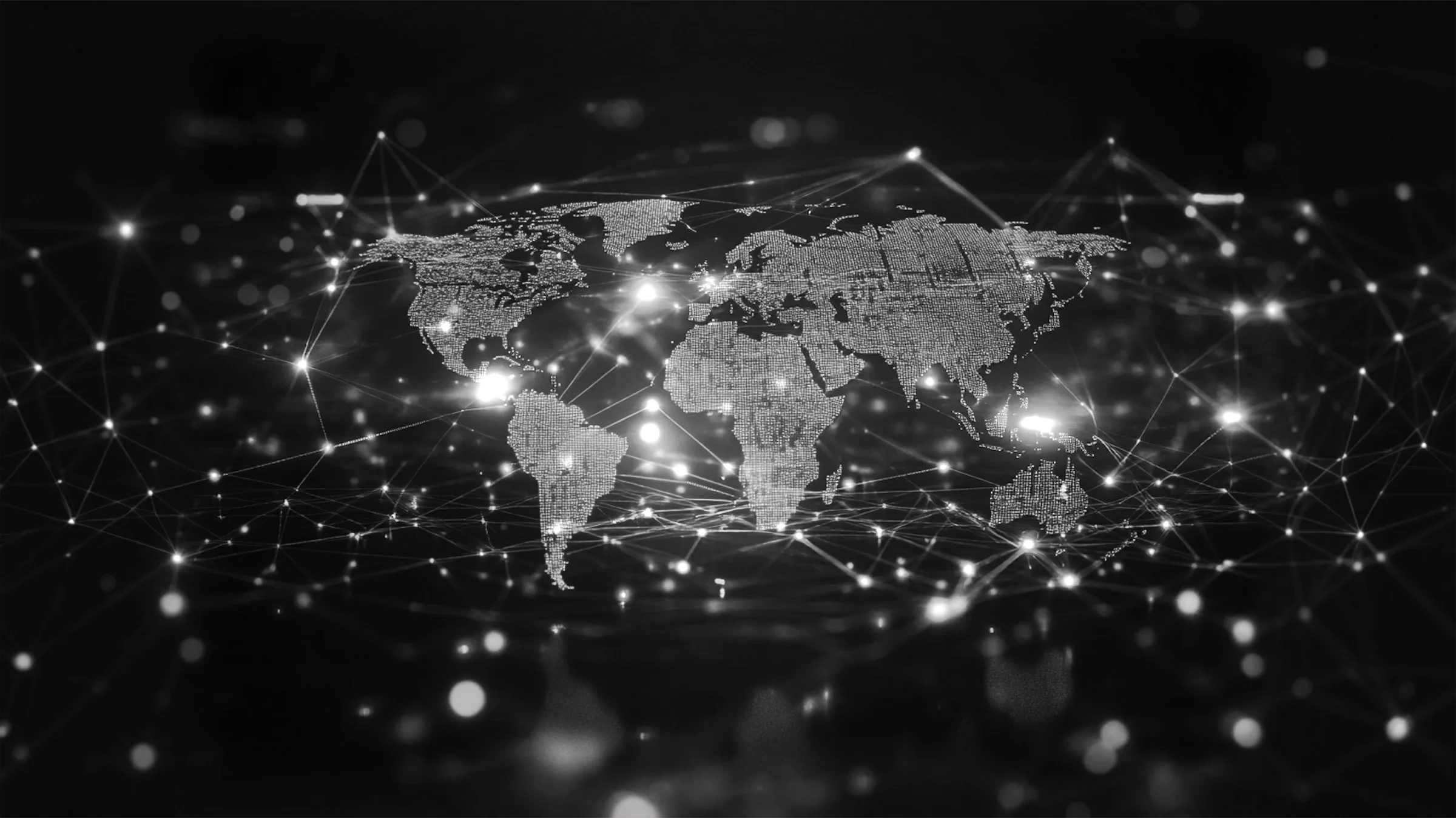 Représentation d’un réseau d’information international illustrant la circulation de contenus éditoriaux