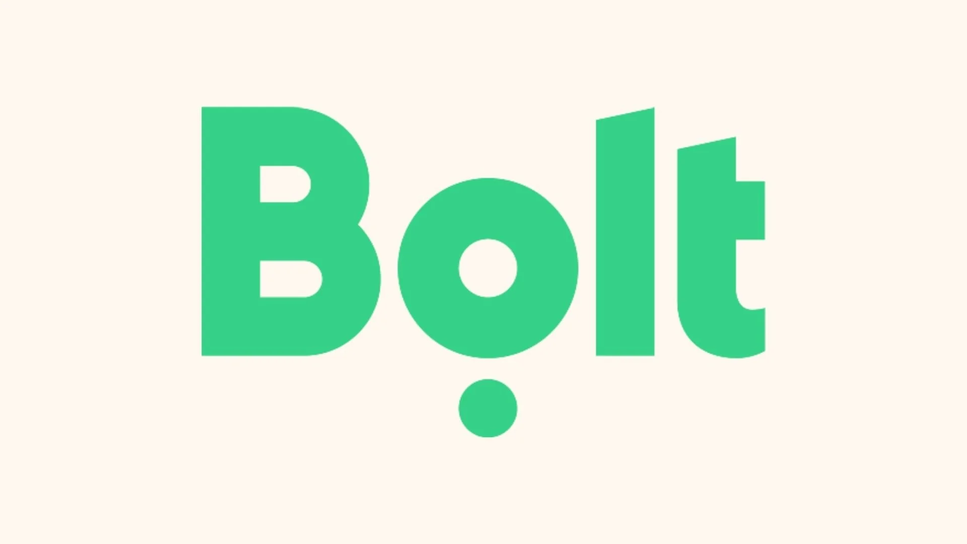 Le mot 'Bolt' écrit en lettres vertes sur un fond beige clair.