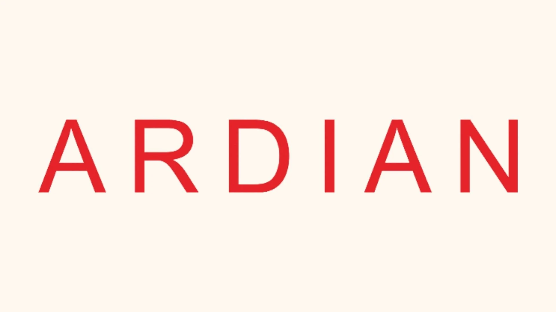 Le mot 'ARDIAN' écrit en rouge sur un fond blanc