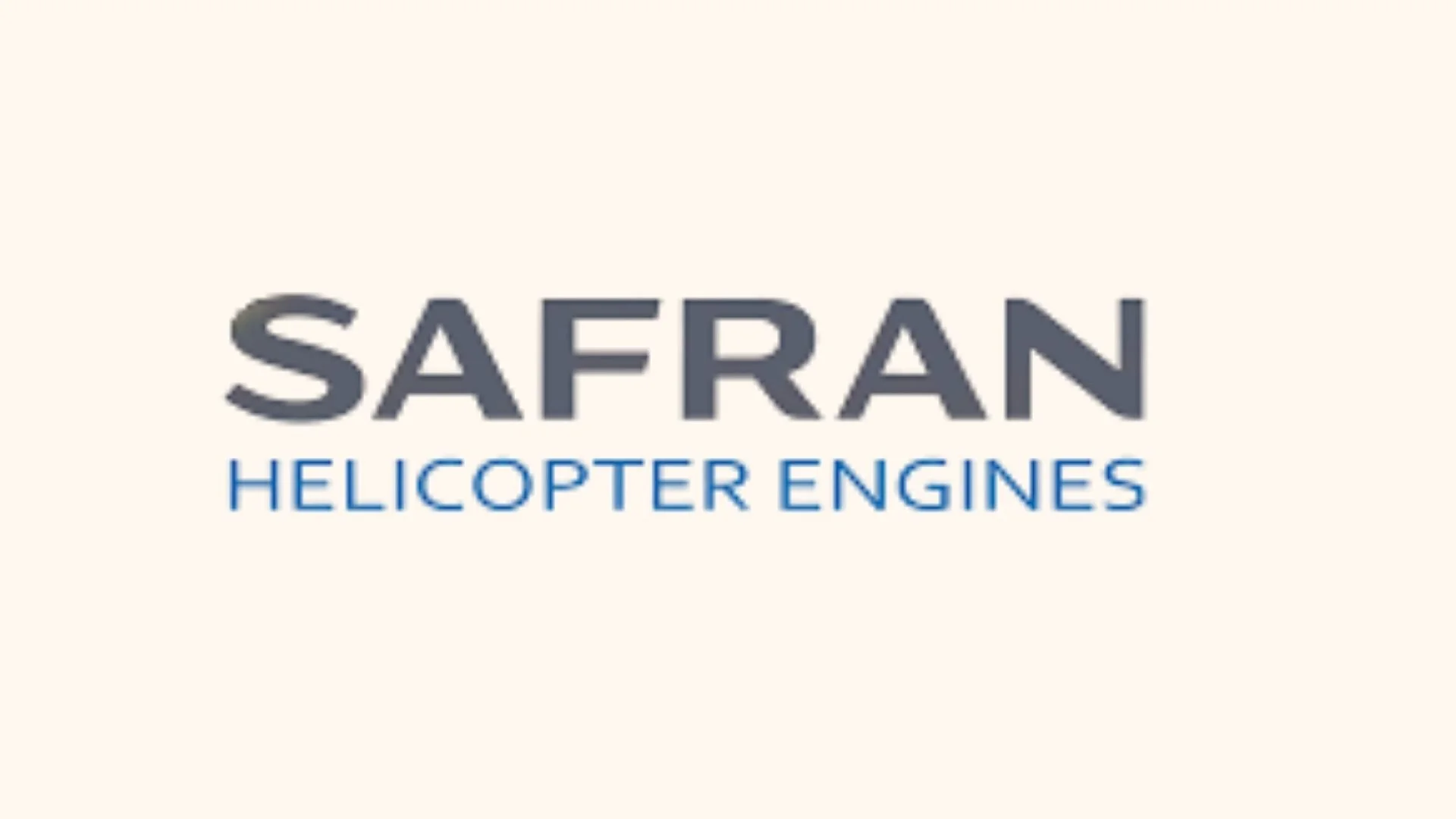 Logo de SAFRAN avec le texte 'HELICOPTER ENGINES' en dessous, sur un fond clair.