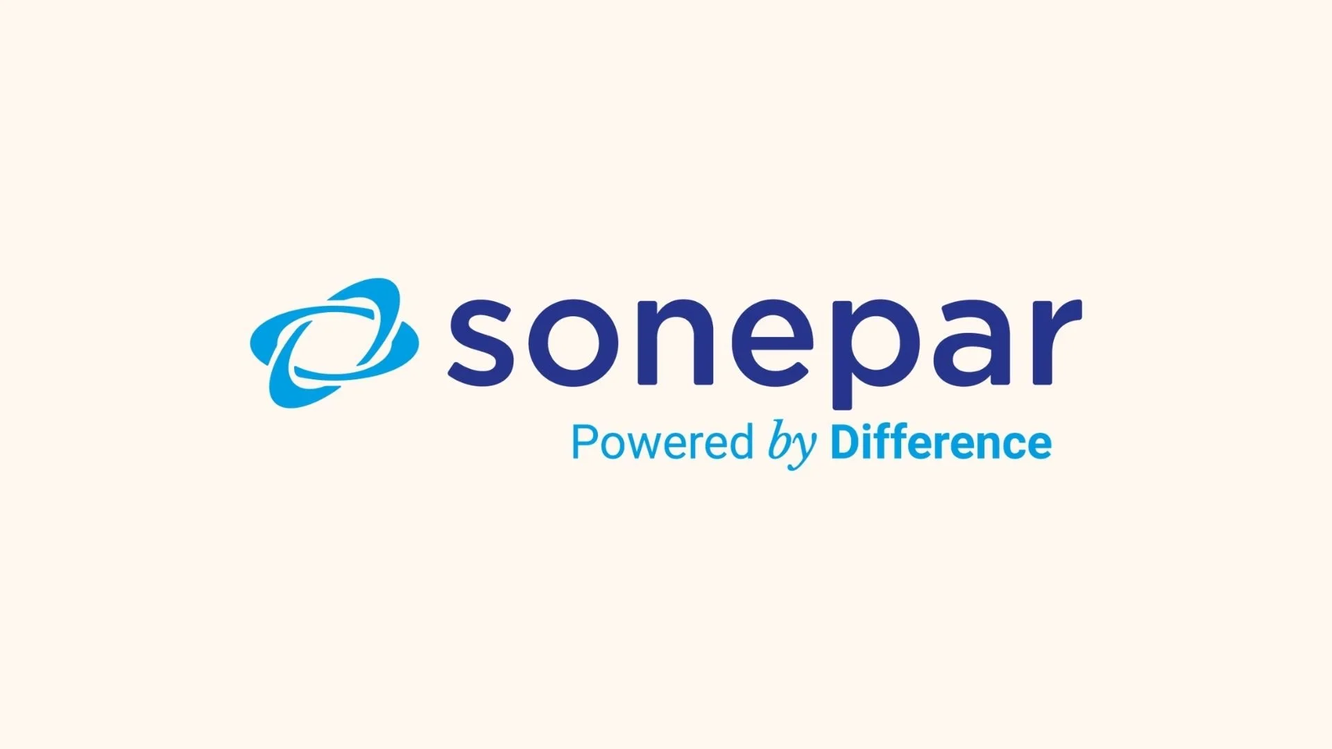 Logo de Sonepar avec le slogan 'Powered by Difference' sur fond clair.