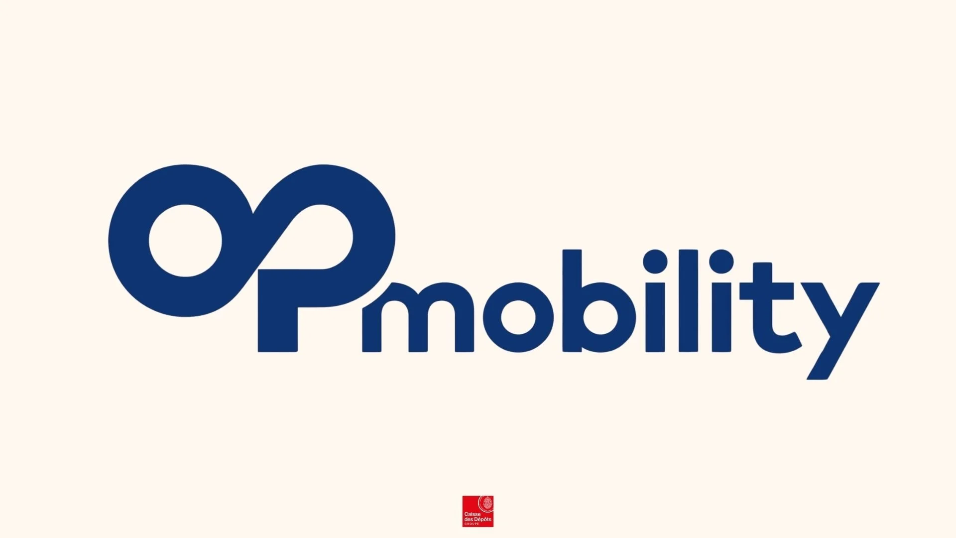 Logo de OPEMobility avec le texte en bleu et un petit logo rouge de la Caisse des Dépôts en bas.