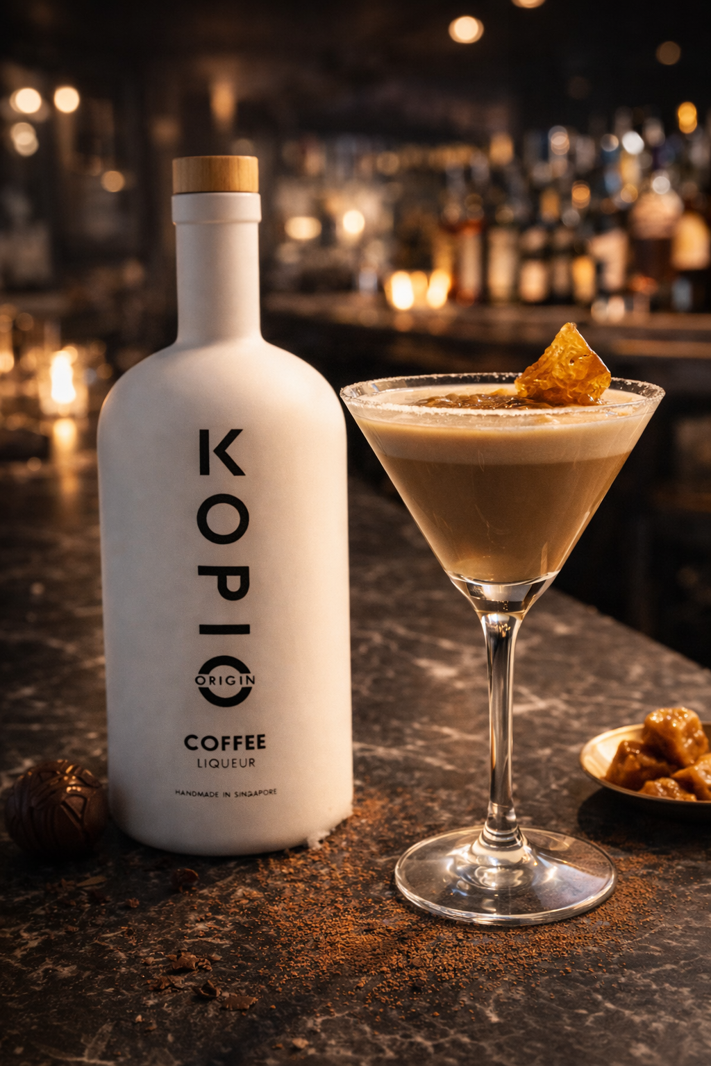 The KopiO Salted Caramel Martini — A Modern Coffee Cocktail with a Sweet-Salty Edge