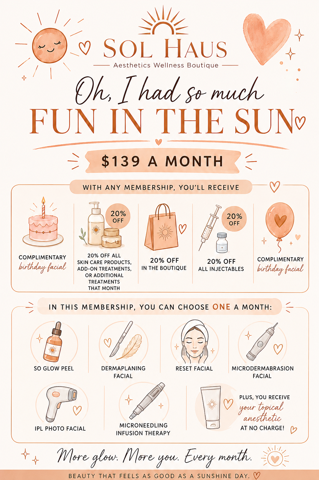 Beauty Club Membership (Oh I had fun in the sun)
