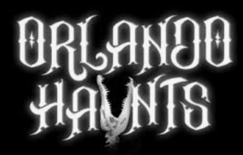 Orlando Haunts logo with gothic-style text and a haunted house illustration.