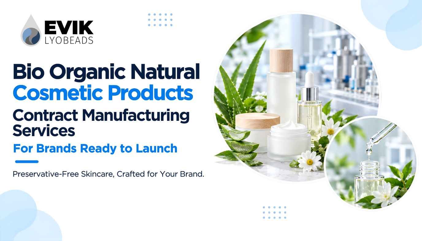 Bio Organic Natural Cosmetic Products Contract Manufacturing Services for Brands Ready to Launch Preservative-Free Skincare