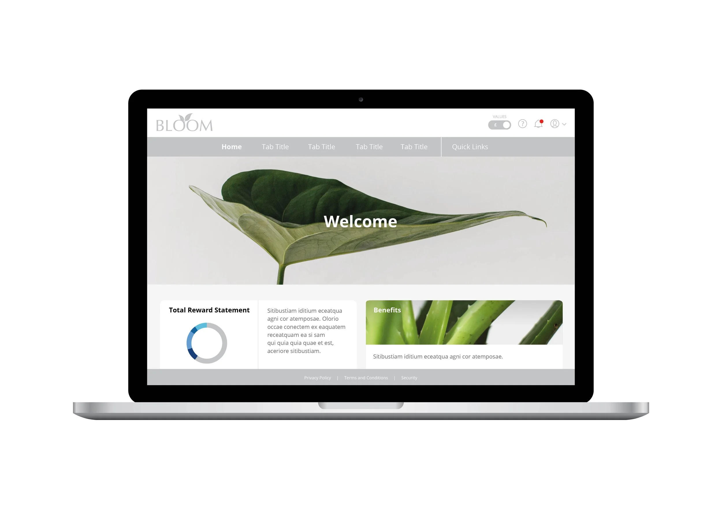 Bloom Benefits • Darwin branding