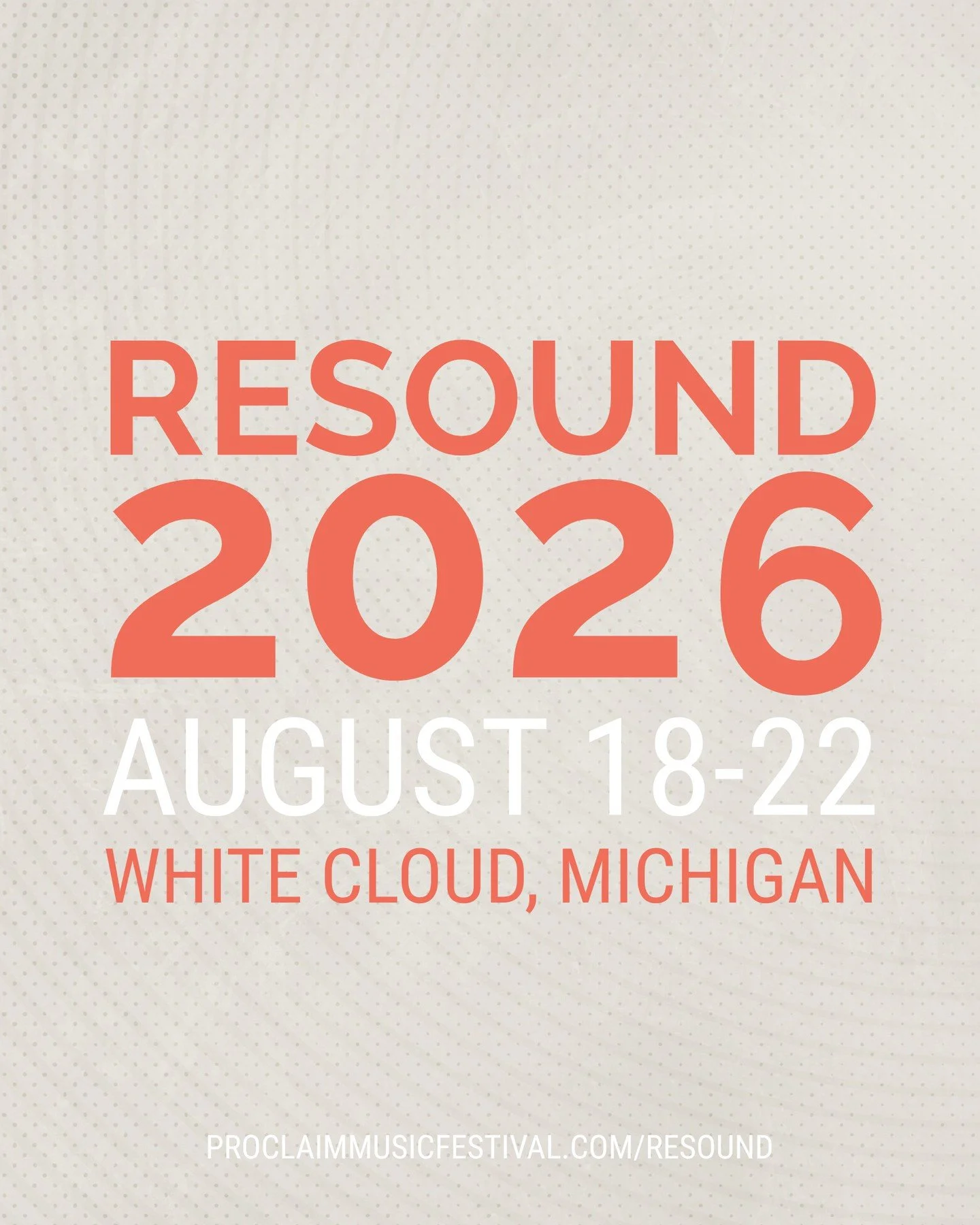 RESOUND 2026 | August 18-22!⁠
We look forward to sharing more soon, but until then save the date and tag somebody you think should come!