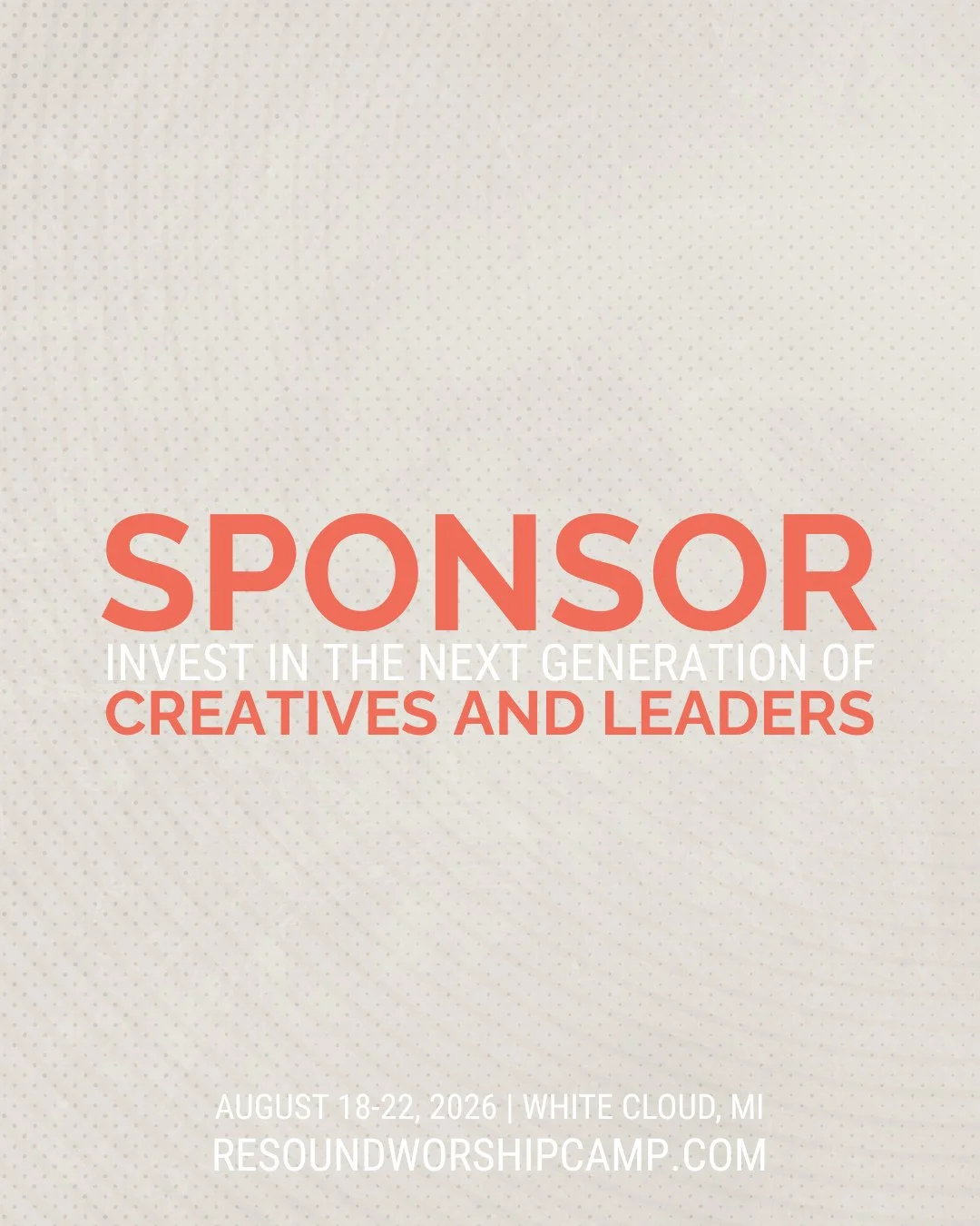 Can&rsquo;t come this year, but believe in the mission and work of RESOUND?  This year we have many applicants seeking full or partial sponsorship.  Would you consider joining us in covering the cost of someone who would not otherwise be able to atte