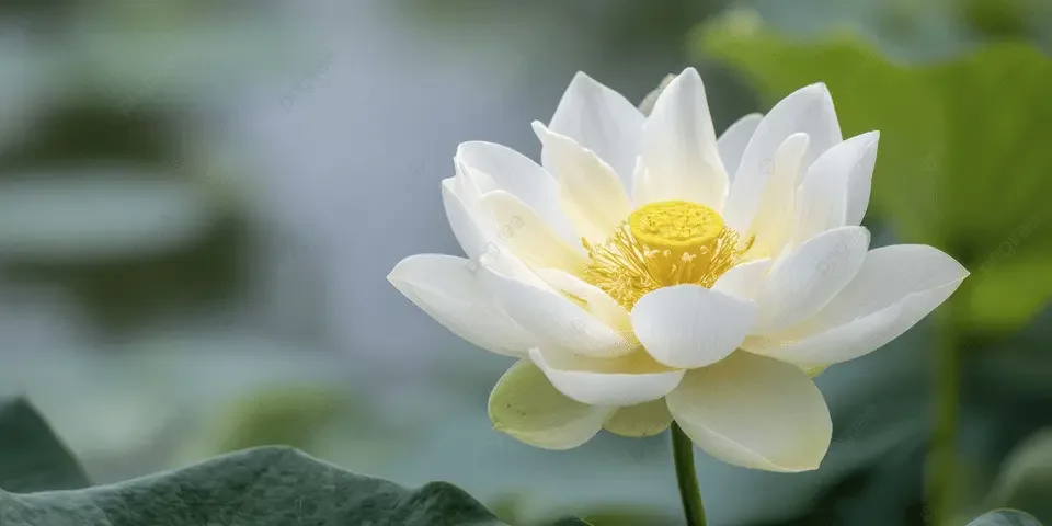 White Lotus Flower (Nymphaea lotus)