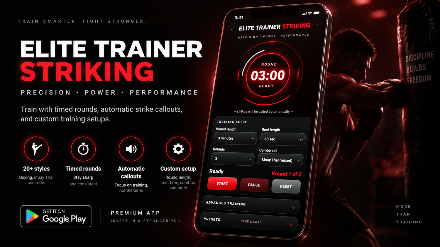 Elite Trainer Striking boxing and Muay Thai training app