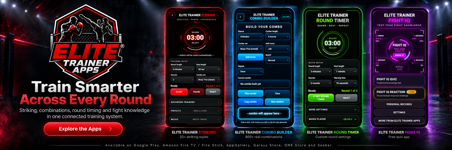 Elite Trainer boxing, Muay Thai and MMA training apps