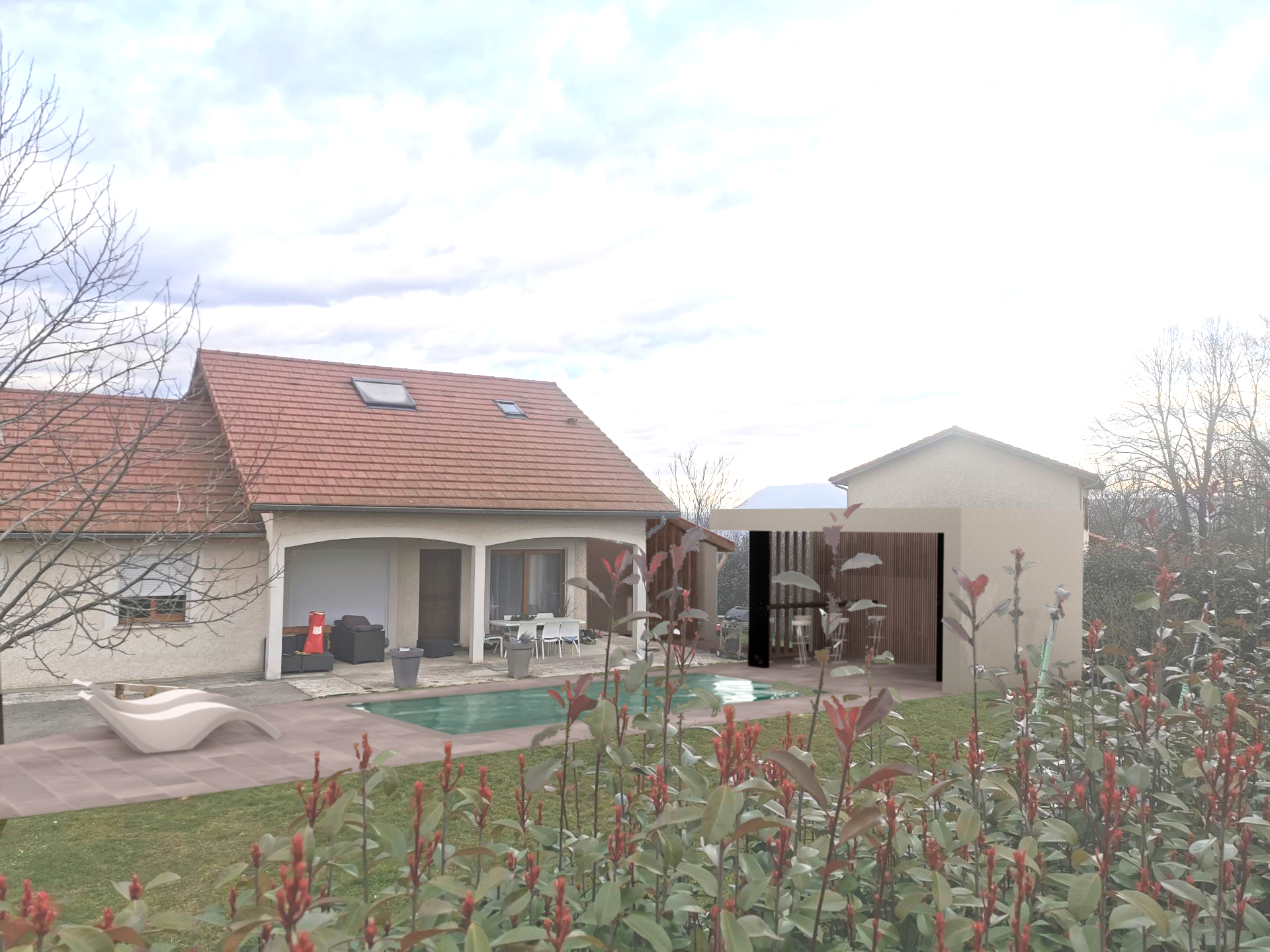 Création d'un Pool-bar & piscine