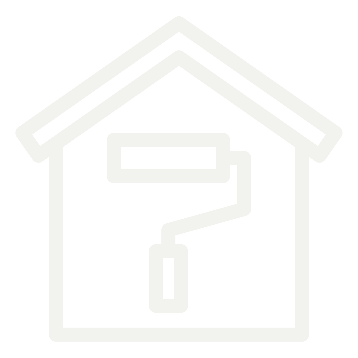 Icon of a house with a paint roller inside.