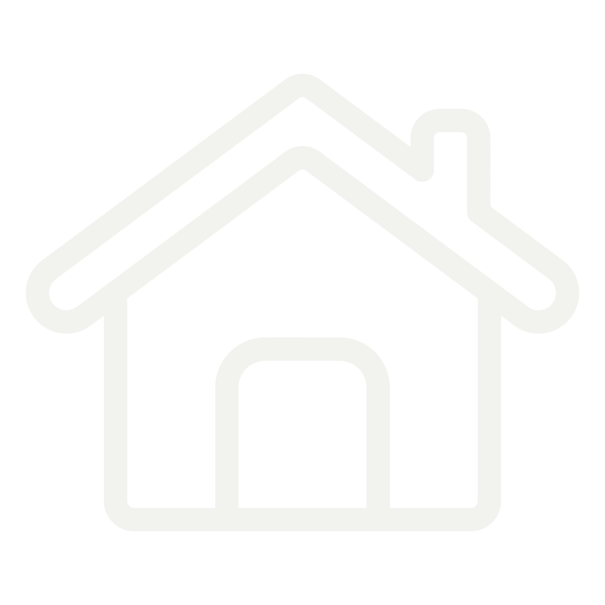 Outline icon of a house with a chimney, depicted in white lines on a black background.