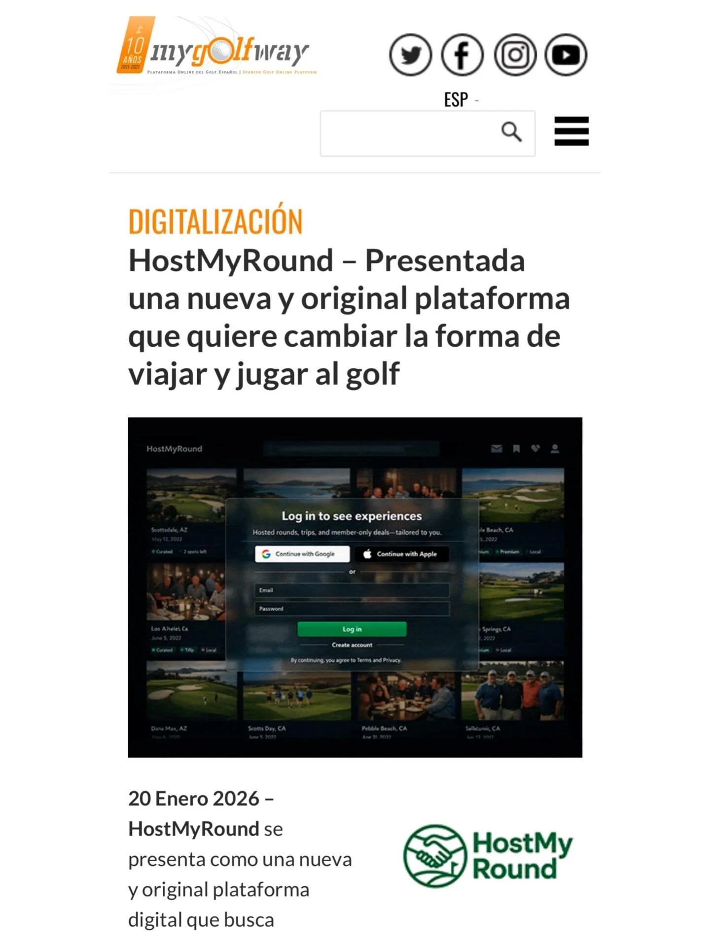 We&rsquo;re excited to be featured in MyGolfWay! ⛳️

A great recognition of our mission to transform golf travel by connecting players with local hosts and authentic experiences around the world.

Thank you @mygolfway for the feature &mdash; and stay