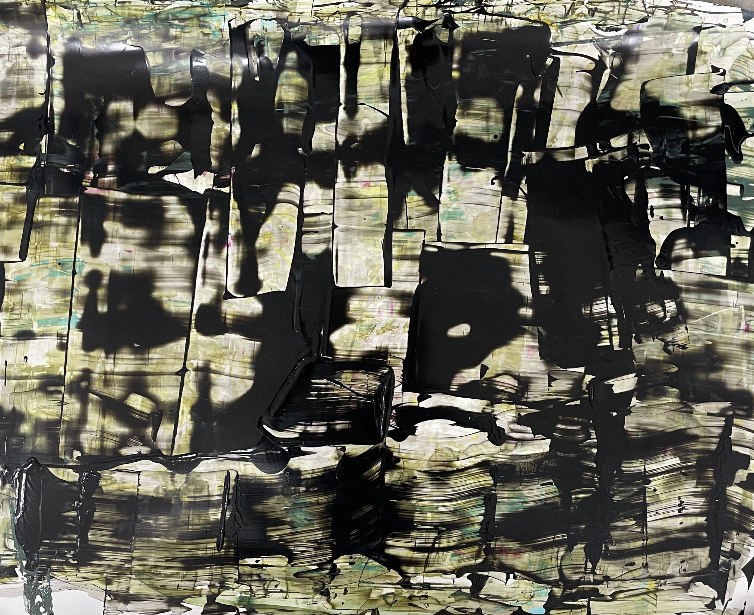 The weight stays-Acrylic on Yupo 20 x 25"