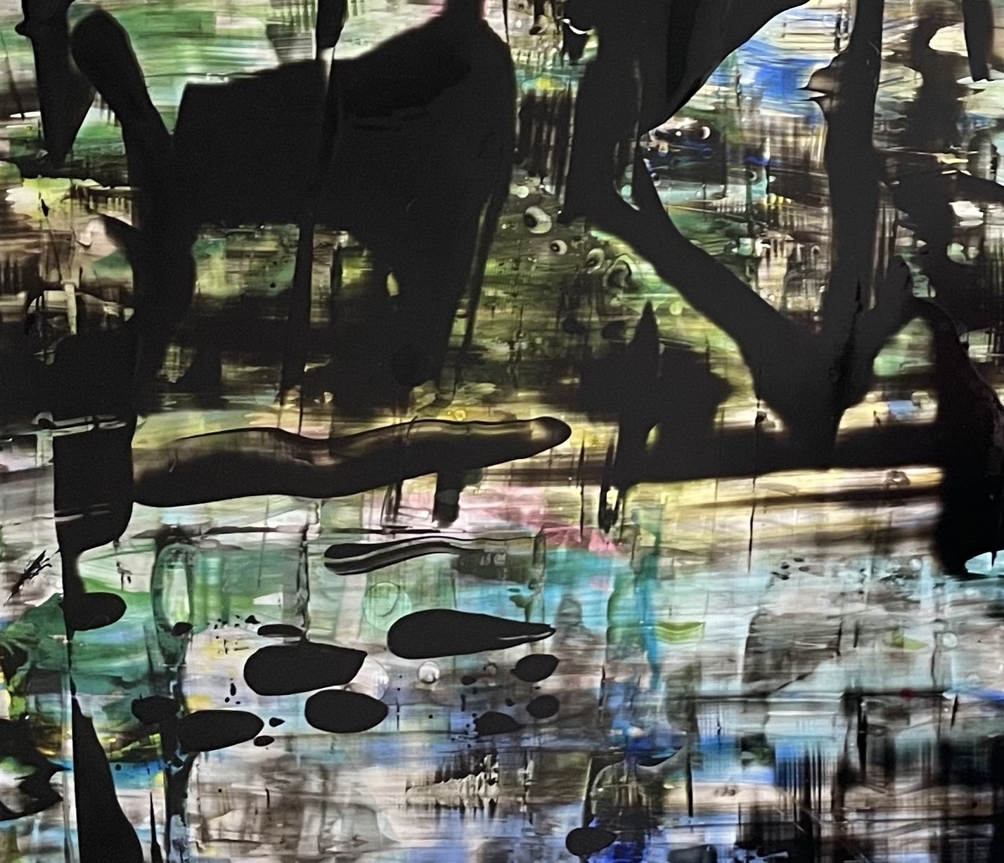 Something Strange Swam By Acrylic on YUPO 12" H x 12" W