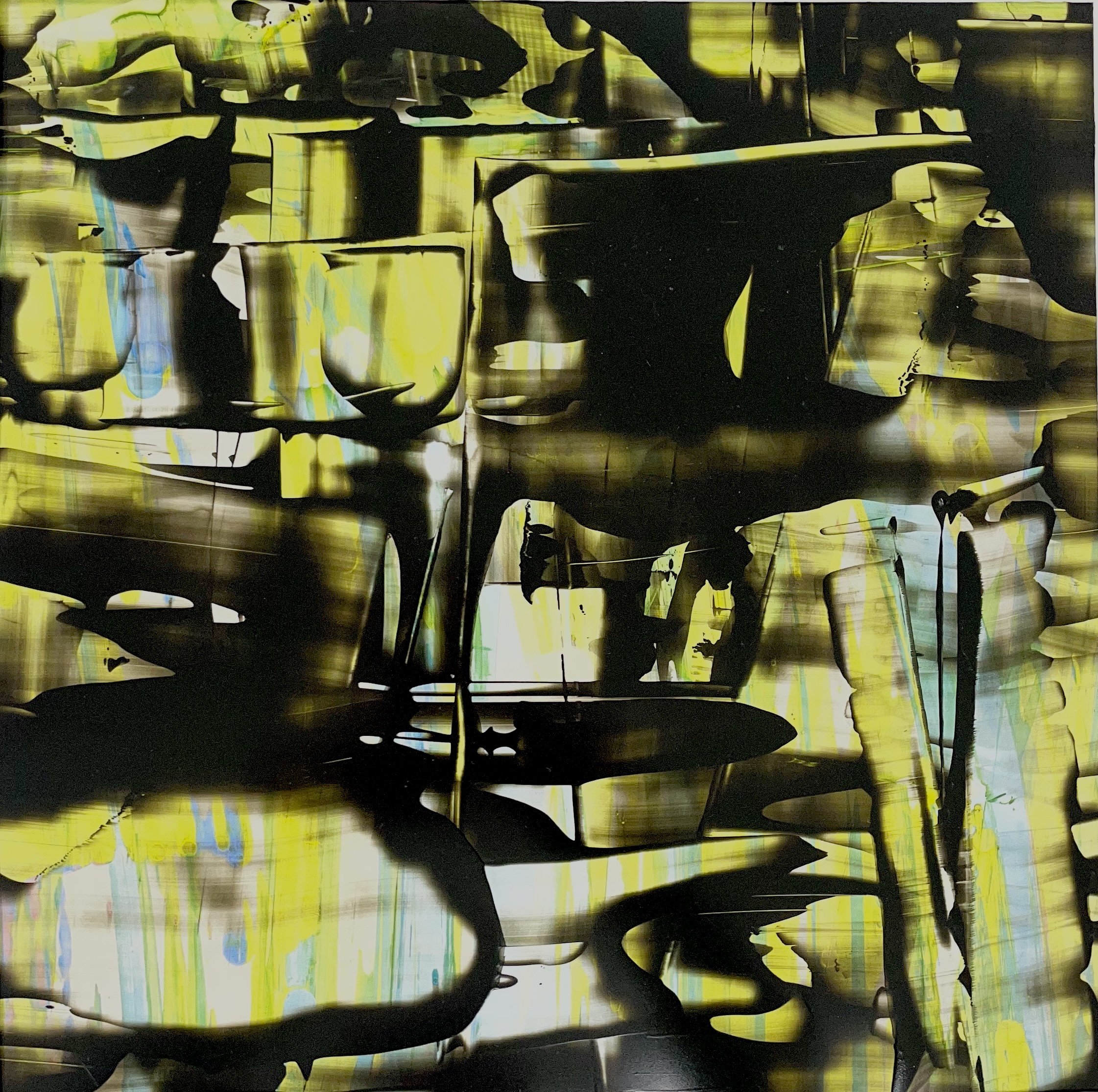 Glass Houses 16"H x 16" W Acrylic on YUPO