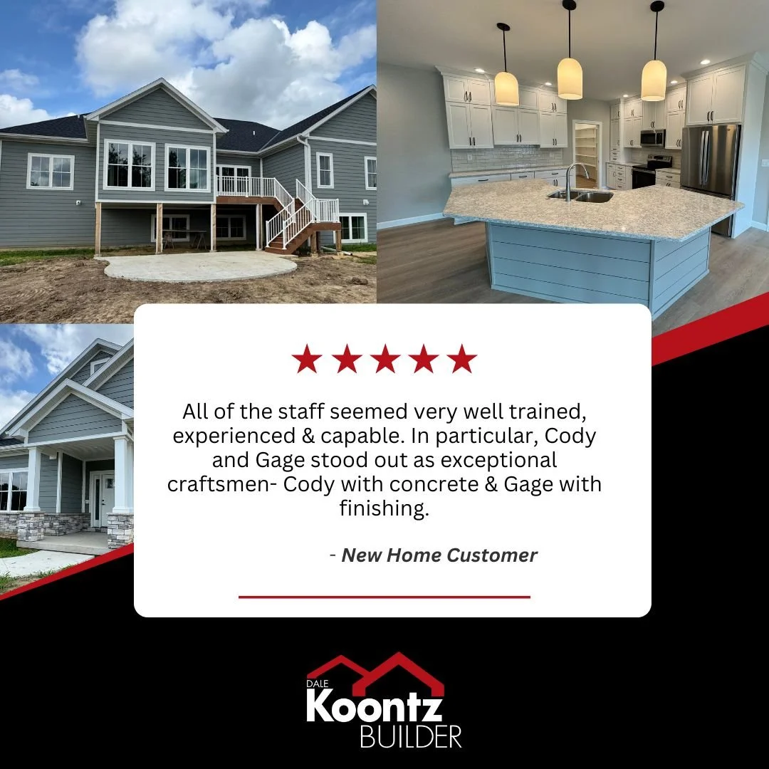 We love receiving feedback from our customers, especially when they recognize our guys. Building relationships and customers knowing our team on a first name basis is part of why the Experience is the Difference at Dale Koontz Builder #DaleKoontzBuil